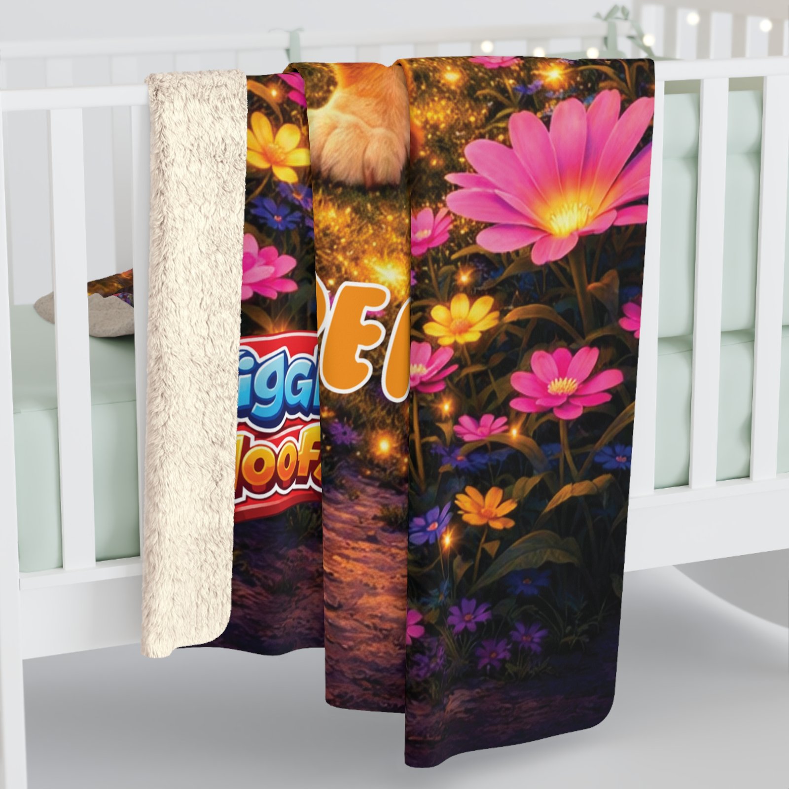 'Penny' Wiggle Woofs™ Sherpa Fleece Blanket - Image 8