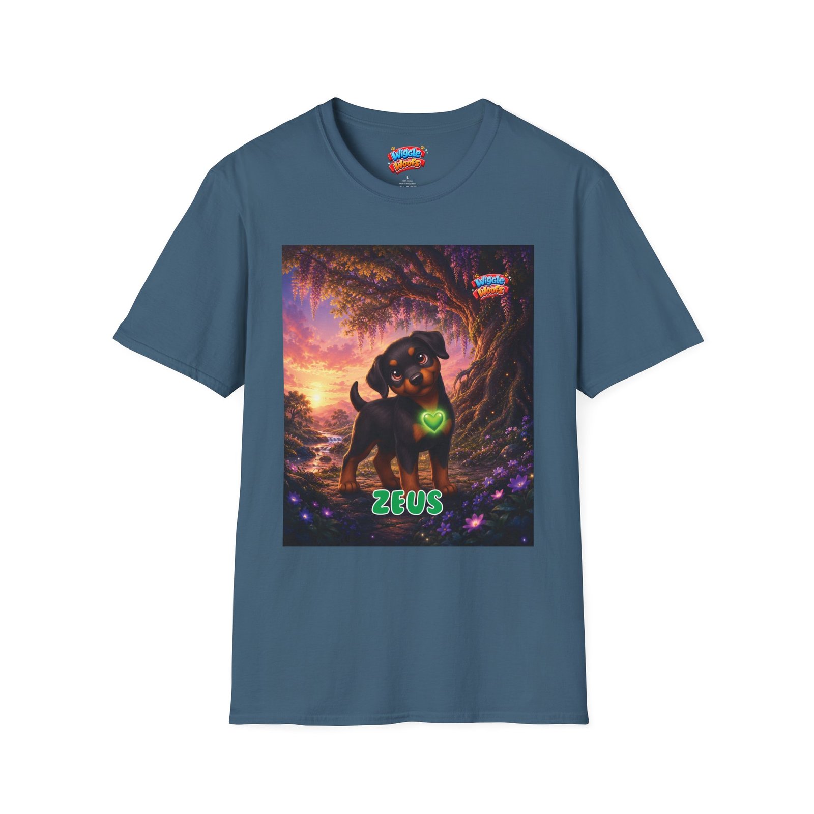 Zeus Wiggle Woofs™ Unisex Softstyle T-Shirt - Image 23