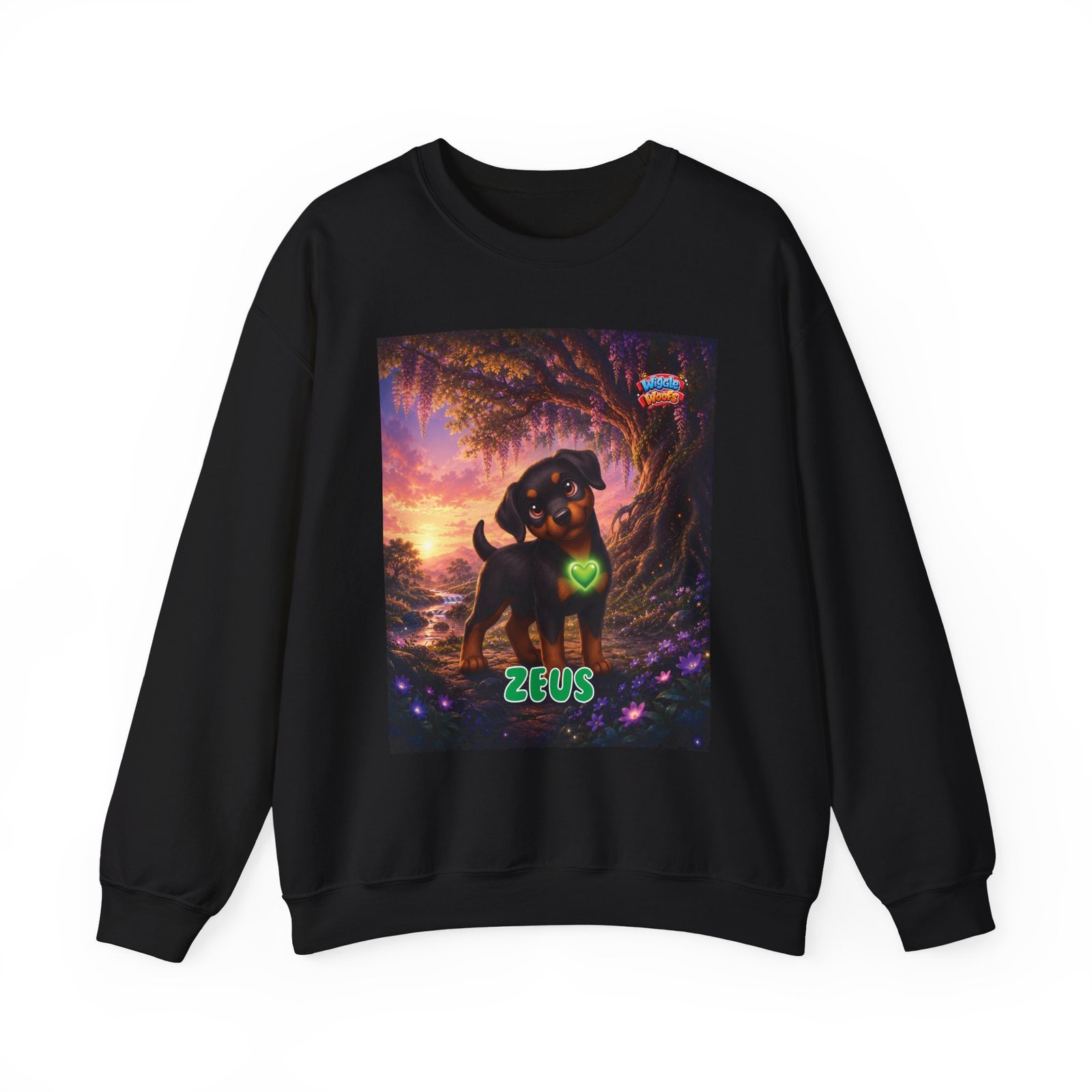 Zeus Wiggle Woofs™ Unisex Heavy Blend™ Crewneck Sweatshirt