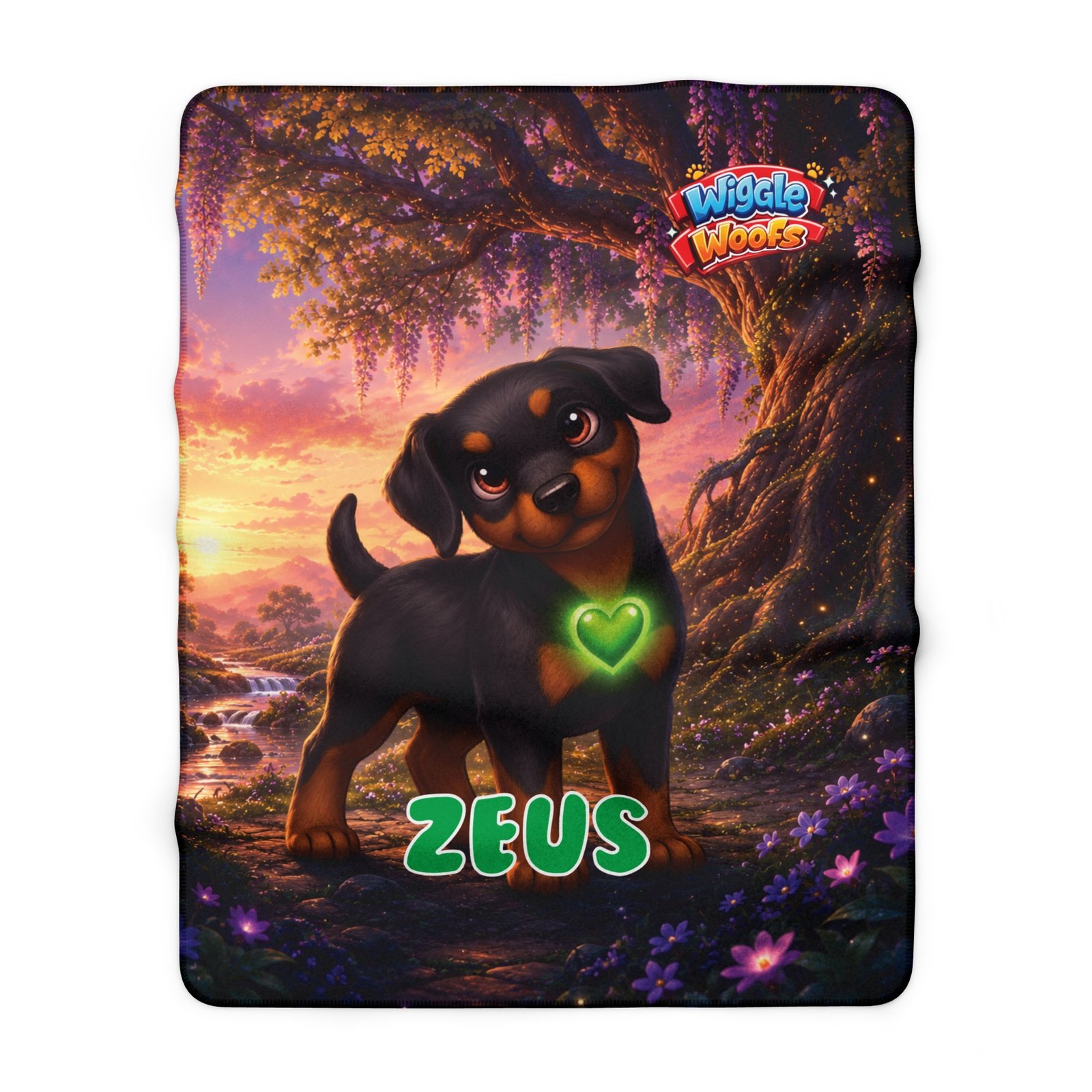 Zeus Wiggle Woofs™ Sherpa Fleece Blanket - Image 9