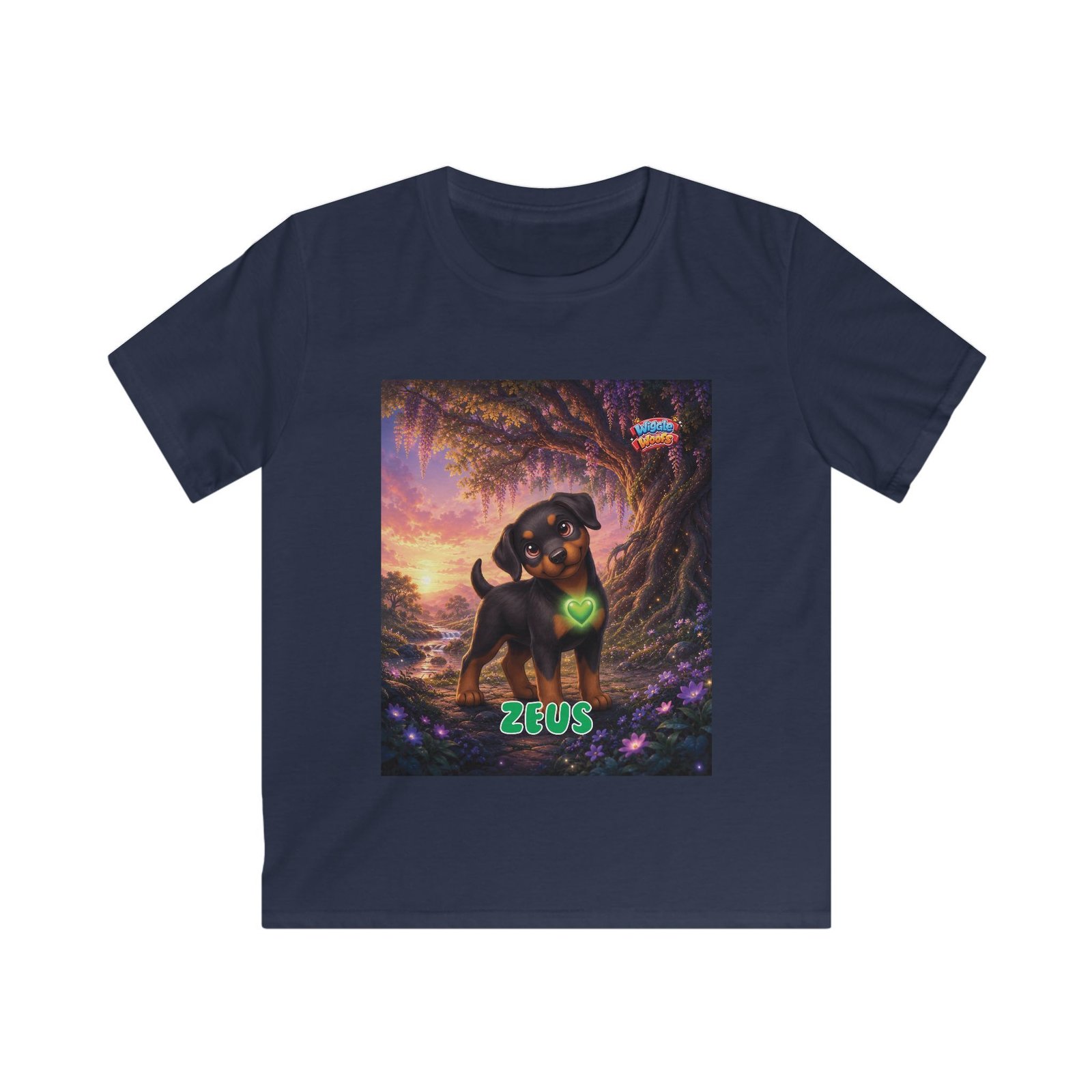 Zeus Wiggle Woofs™ Kids Softstyle Tee - Image 11