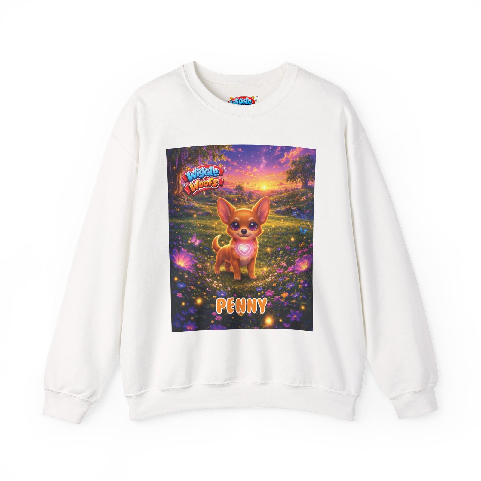 'Penny' Wiggle Woofs™ Unisex Heavy Blend™ Crewneck Sweatshirt - Image 3