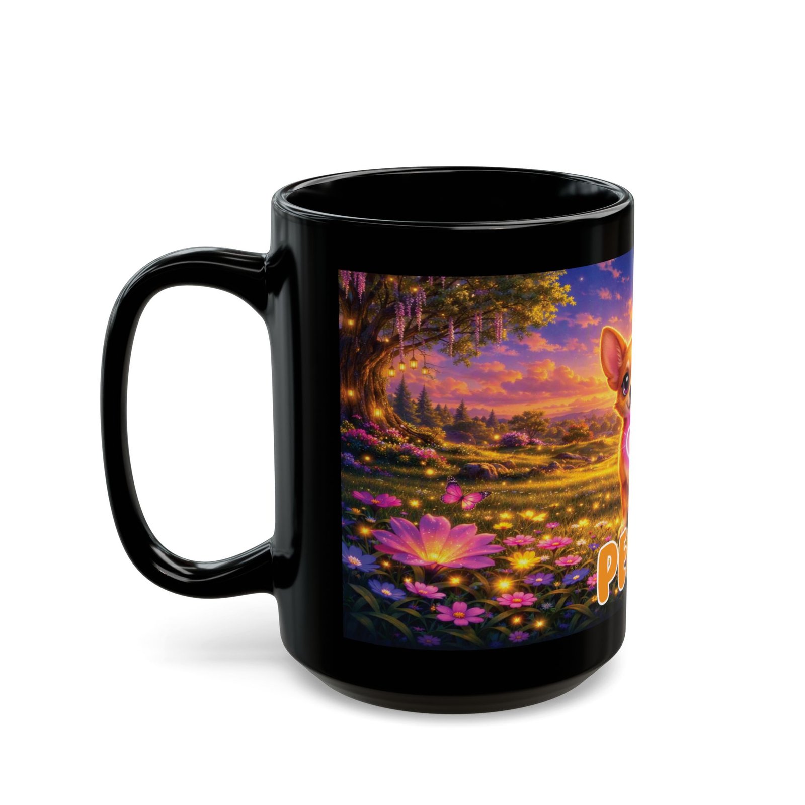 'Penny' Wiggle Woofs™ Black Mug (11oz, 15oz) - Image 7