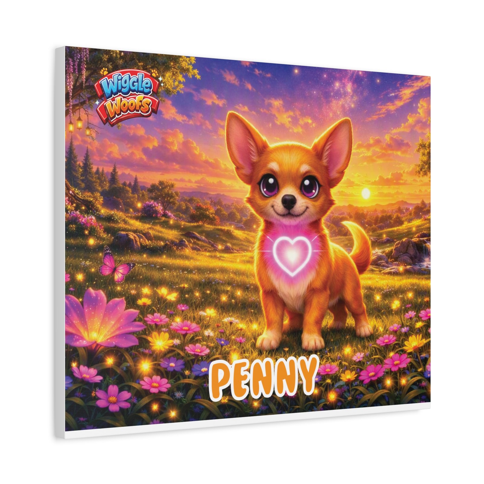 'Penny' Wiggle Woofs™ Matte Canvas, Stretched, 1.25" - Image 26