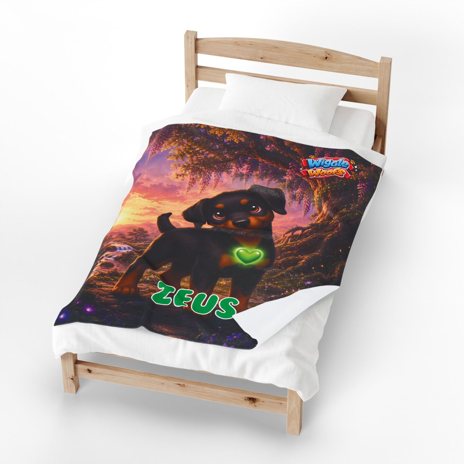Zeus Wiggle Woofs™ Velveteen Plush Blanket - Image 5