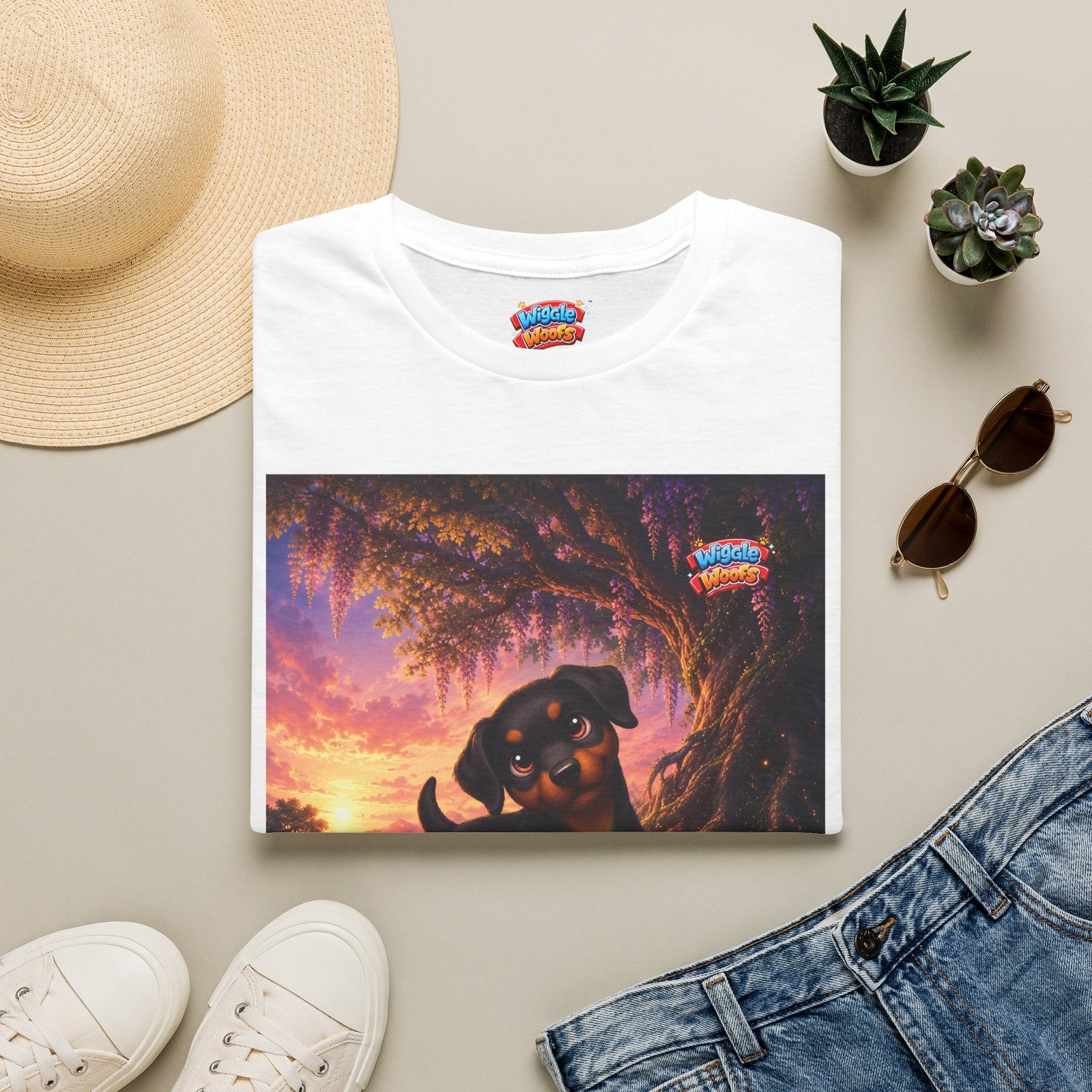 Zeus Wiggle Woofs™ Unisex Softstyle T-Shirt - Image 2