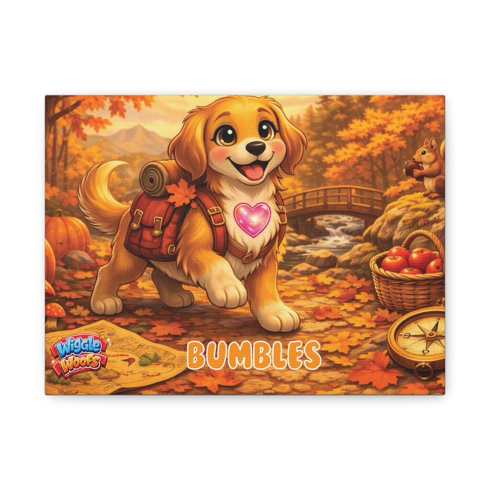'Bumbles' Wiggle Woofs™ Matte Canvas, Stretched, 1.25" - Image 2