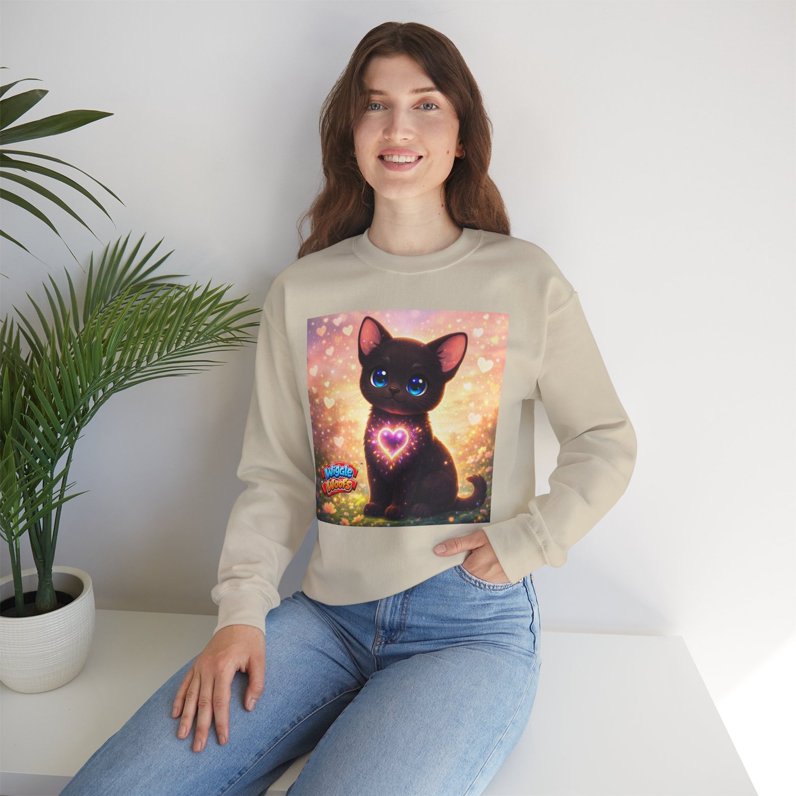 Midnight Wiggle Woofs™ Heavy Blend Crewneck - Image 2