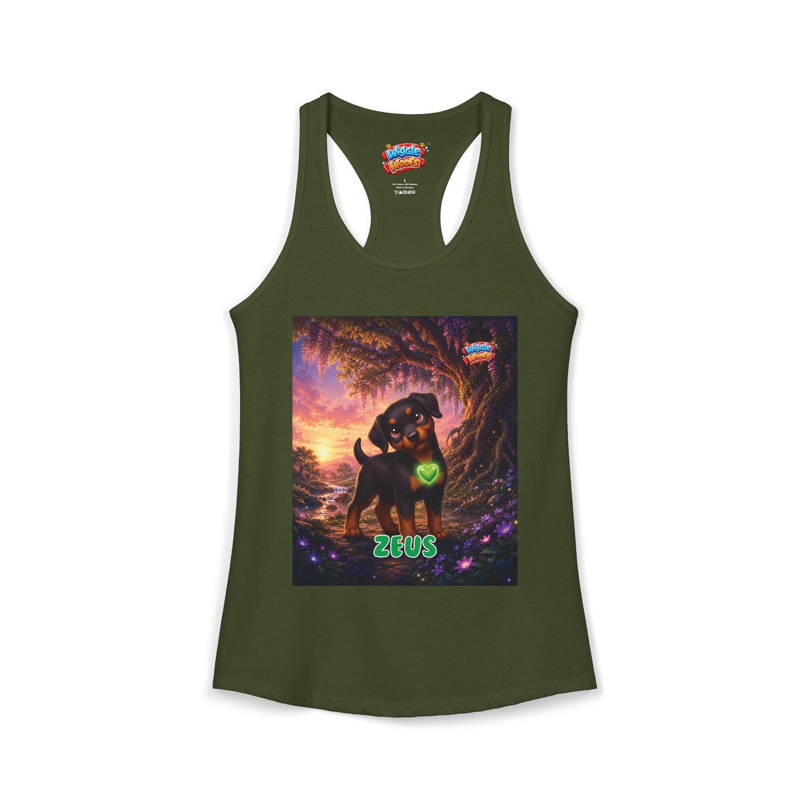 Zeus Wiggle Woofs™ Women's Ideal Racerback Tank - Image 8