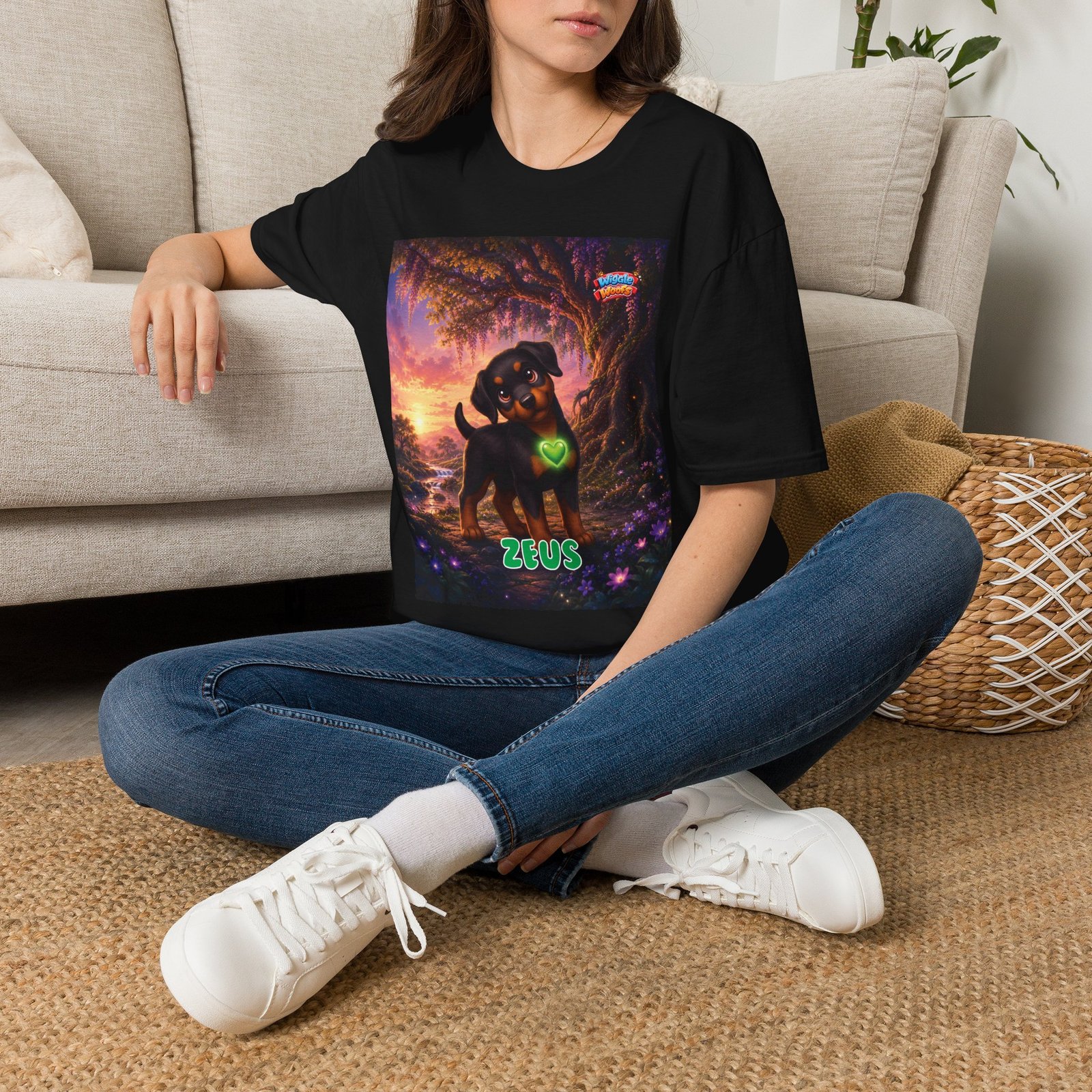 Zeus Wiggle Woofs™ Unisex Softstyle T-Shirt - Image 6