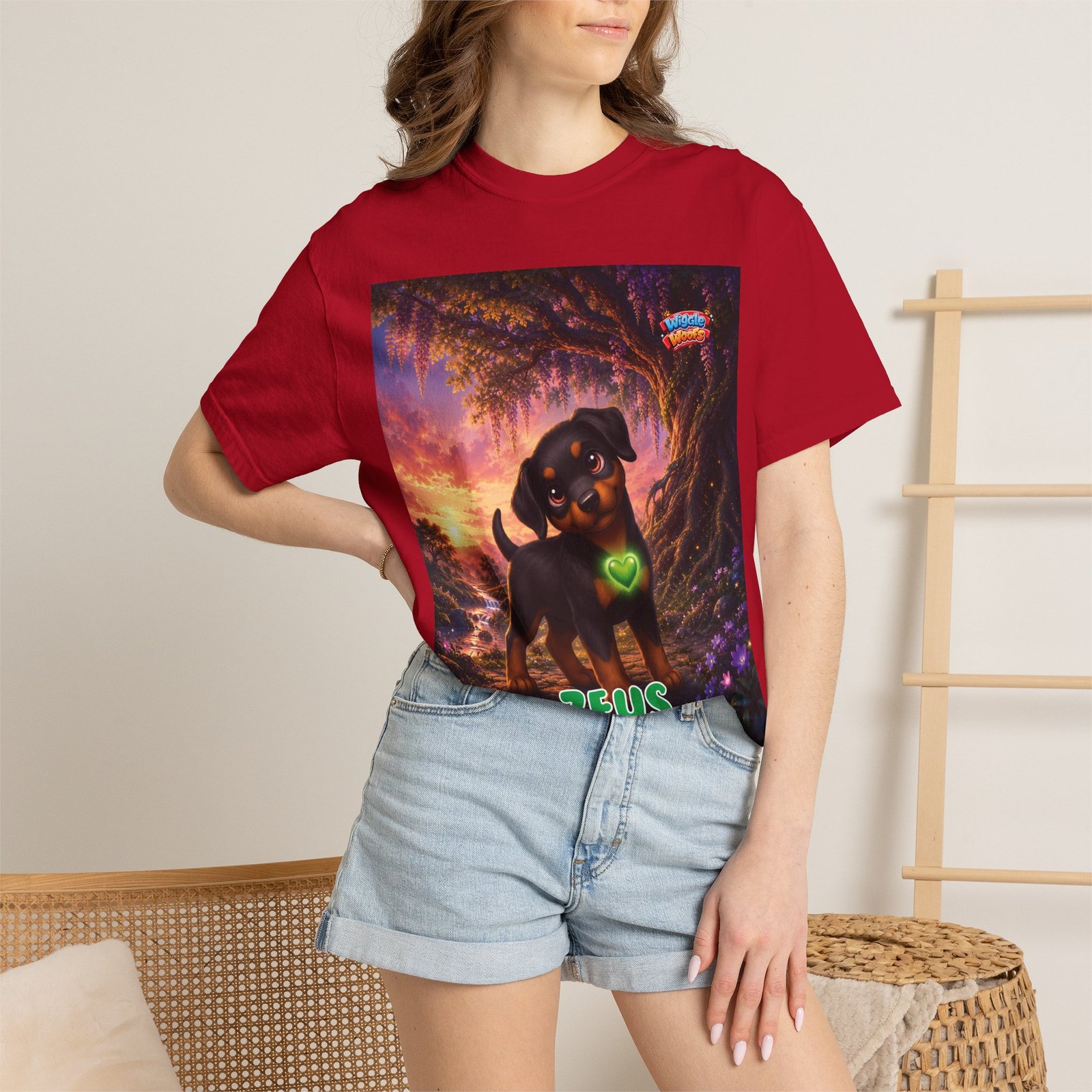 Zeus Wiggle Woofs™ Unisex Garment-Dyed T-shirt - Image 20