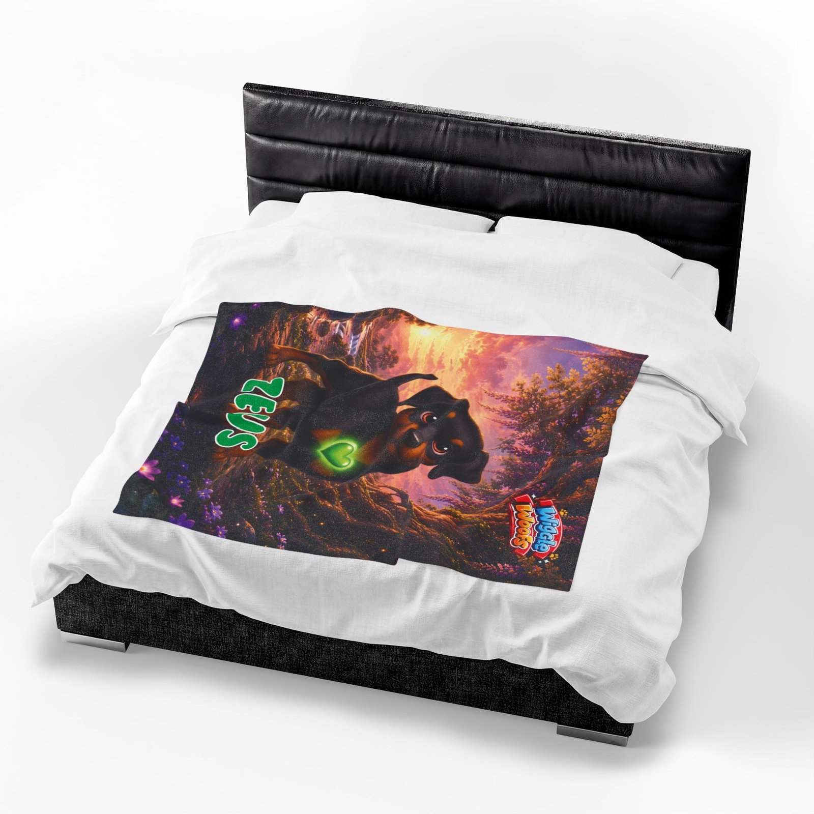 Zeus Wiggle Woofs™ Velveteen Plush Blanket - Image 6