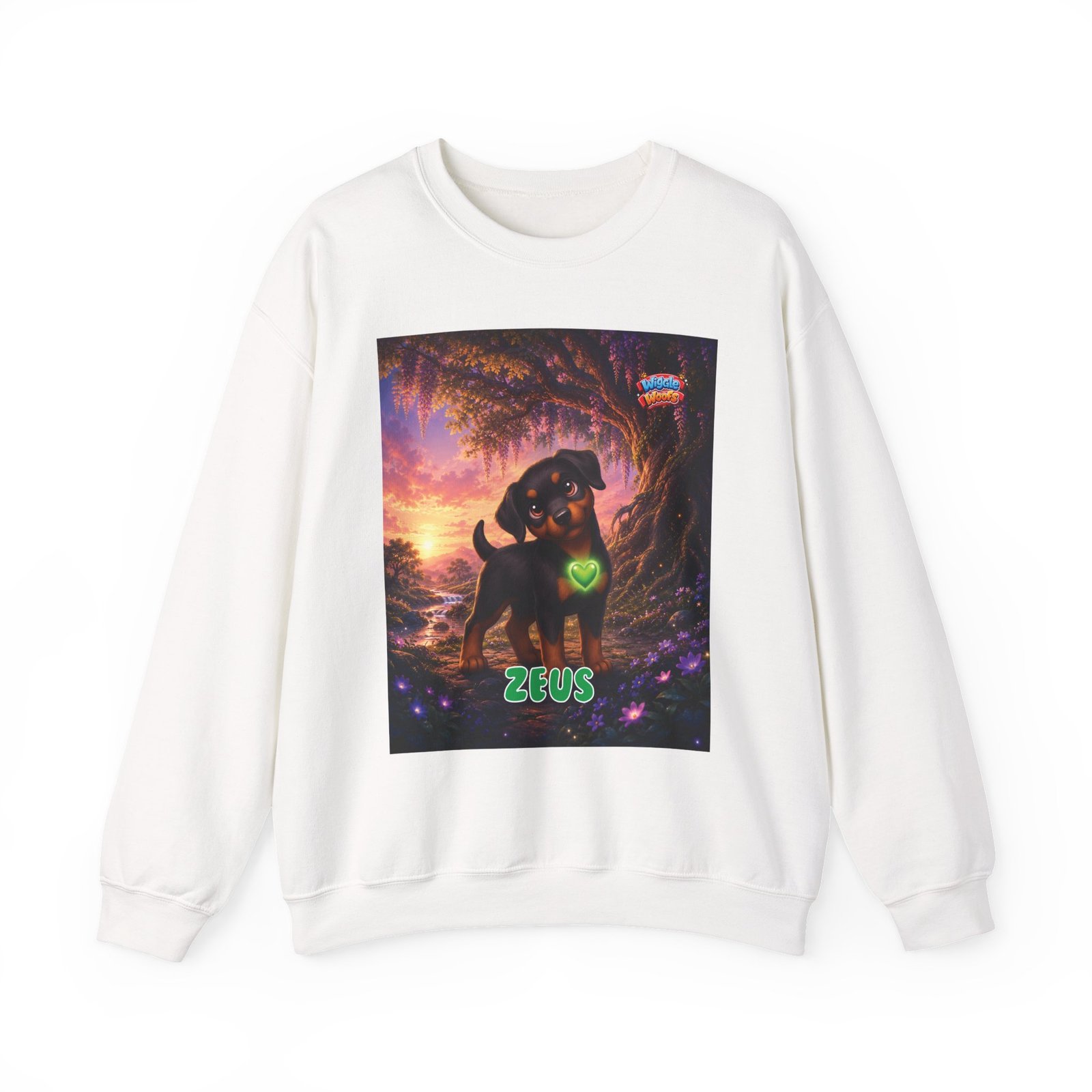 Zeus Wiggle Woofs™ Unisex Heavy Blend™ Crewneck Sweatshirt - Image 3