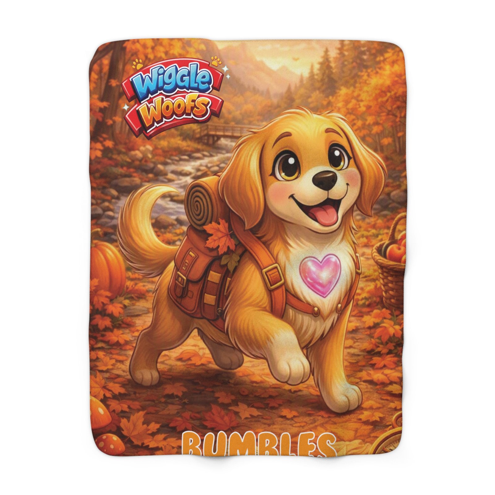 'Bumbles' Wiggle Woofs™ Sherpa Fleece Blanket
