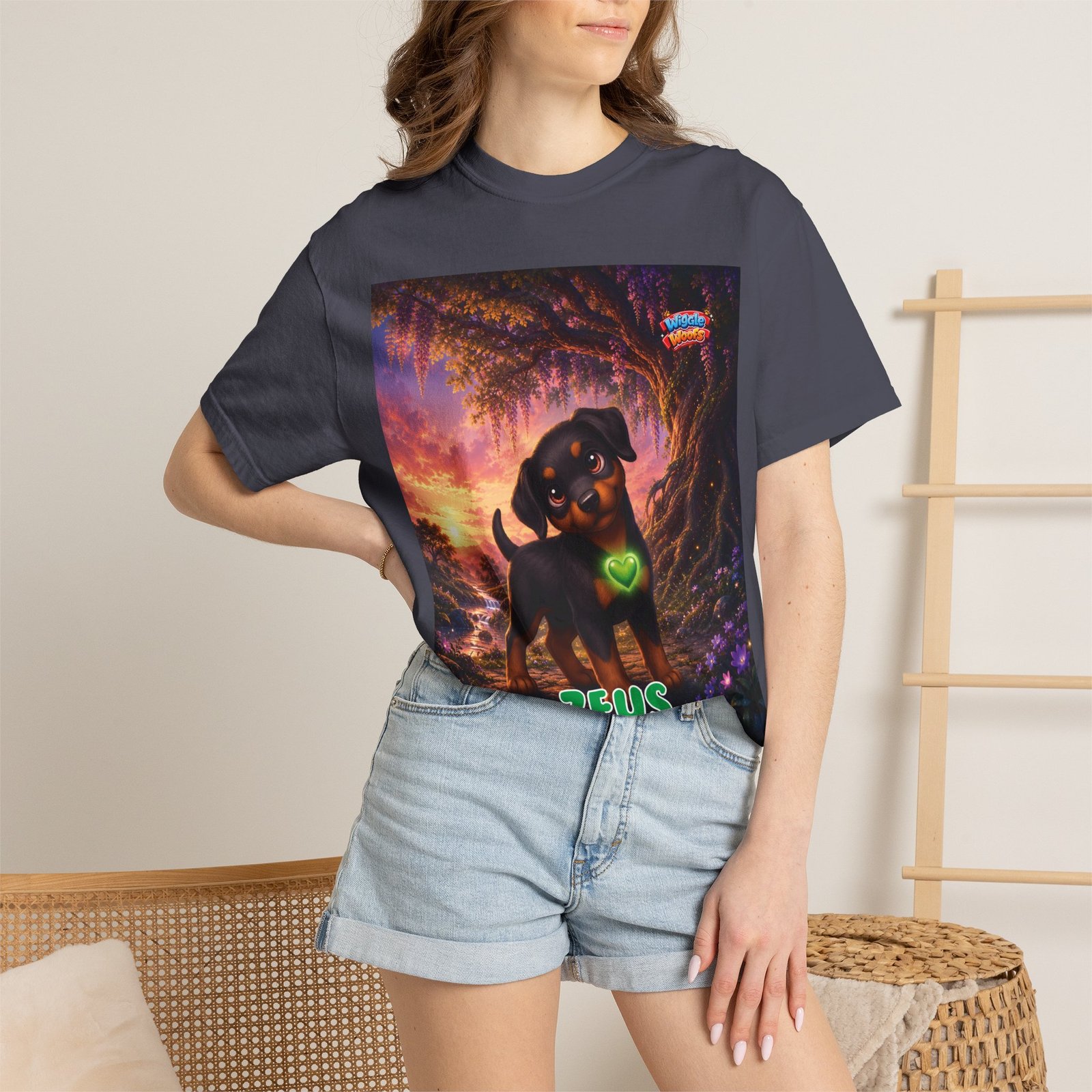 Zeus Wiggle Woofs™ Unisex Garment-Dyed T-shirt - Image 16