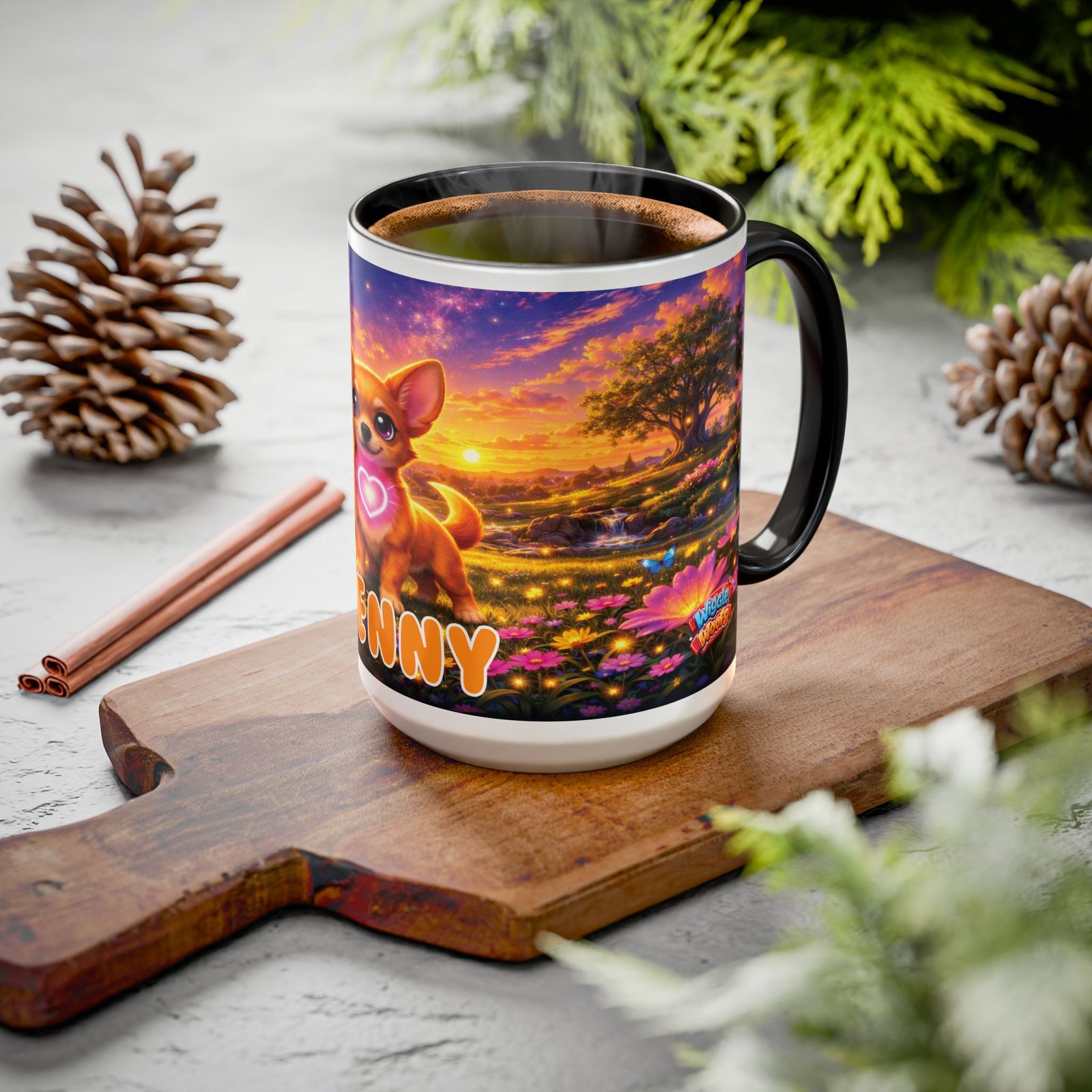 'Penny' Wiggle Woofs™ Colorful Mugs (11oz, 15oz) - Image 5