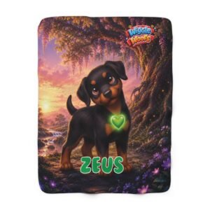 zeus-wiggle-woofs-sherpa-fleece-blanket