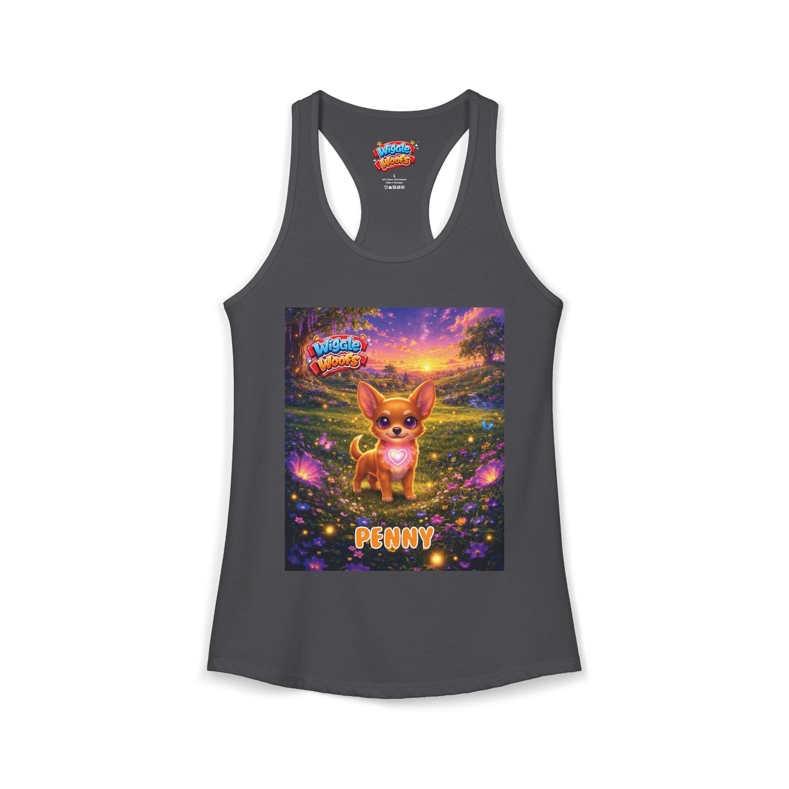 'Penny' Wiggle Woofs™ Women's Ideal Racerback Tank - Image 25