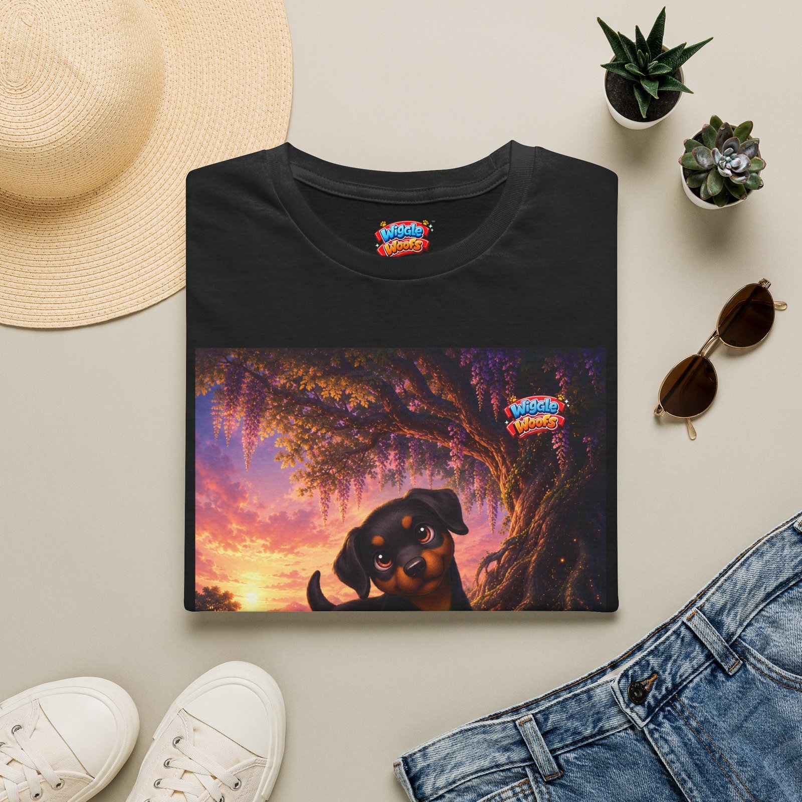 Zeus Wiggle Woofs™ Unisex Softstyle T-Shirt - Image 5
