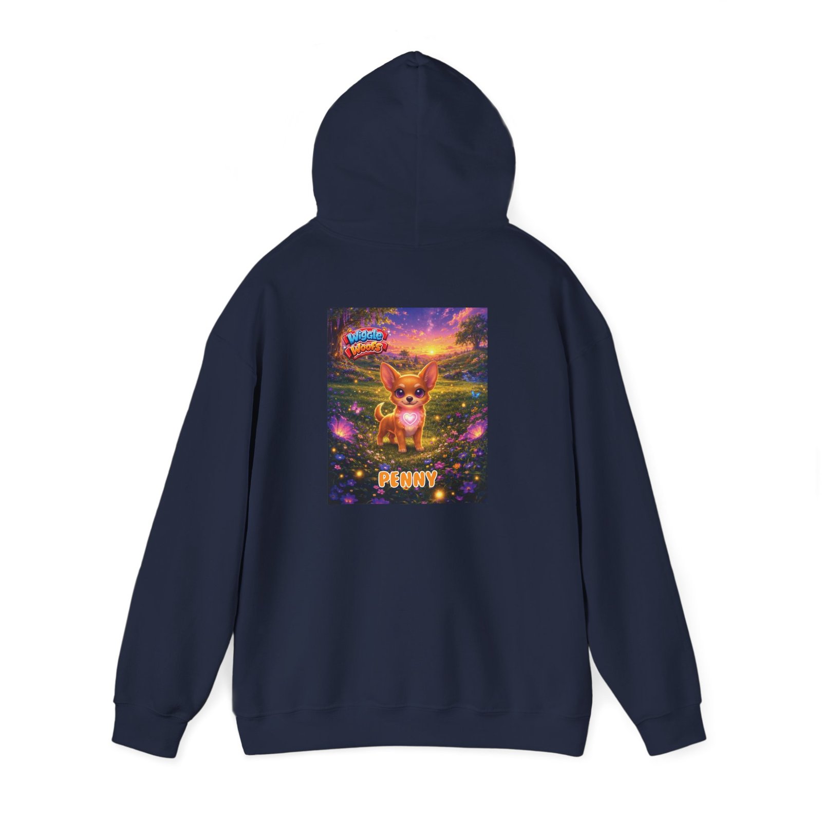 'Penny' Wiggle Woofs™ Unisex Heavy Blend™ Hooded Sweatshirt