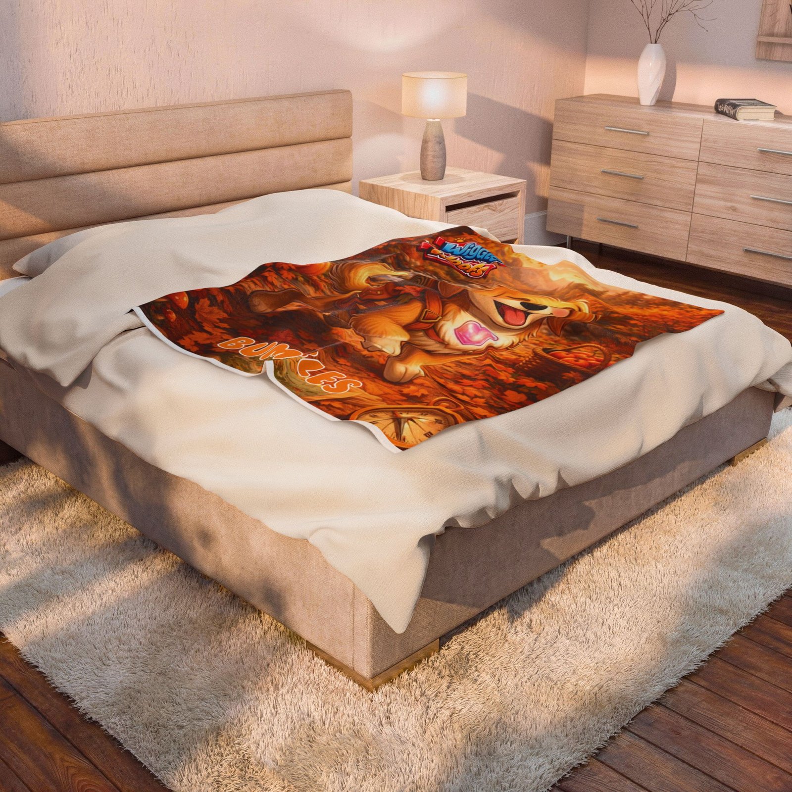 'Bumbles' Wiggle Woofs™ Velveteen Plush Blanket - Image 4
