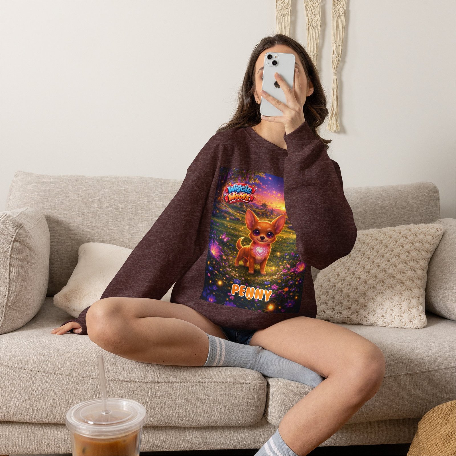 'Penny' Wiggle Woofs™ Unisex Heavy Blend™ Crewneck Sweatshirt - Image 9
