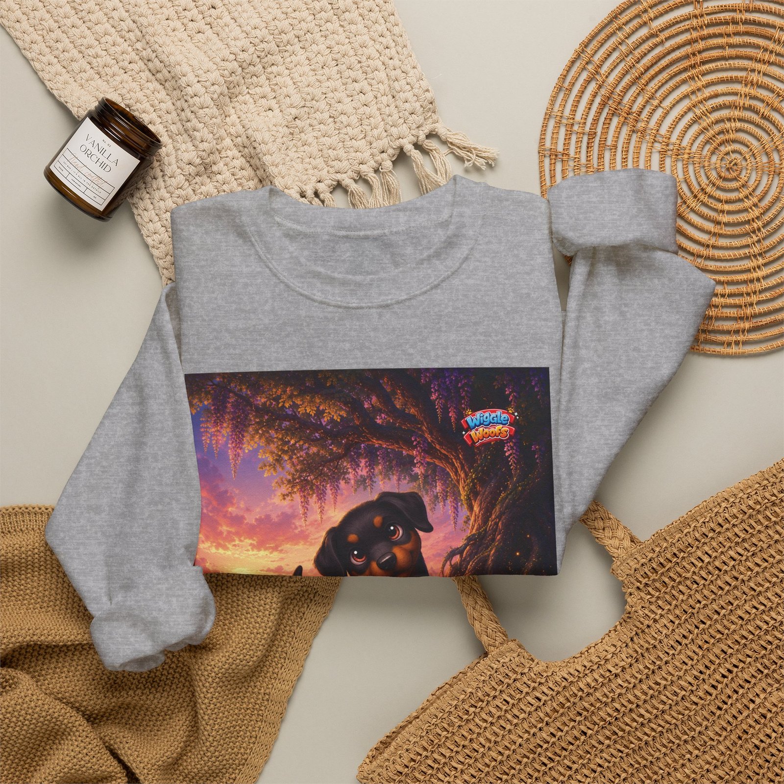Zeus Wiggle Woofs™ Unisex Heavy Blend™ Crewneck Sweatshirt - Image 6