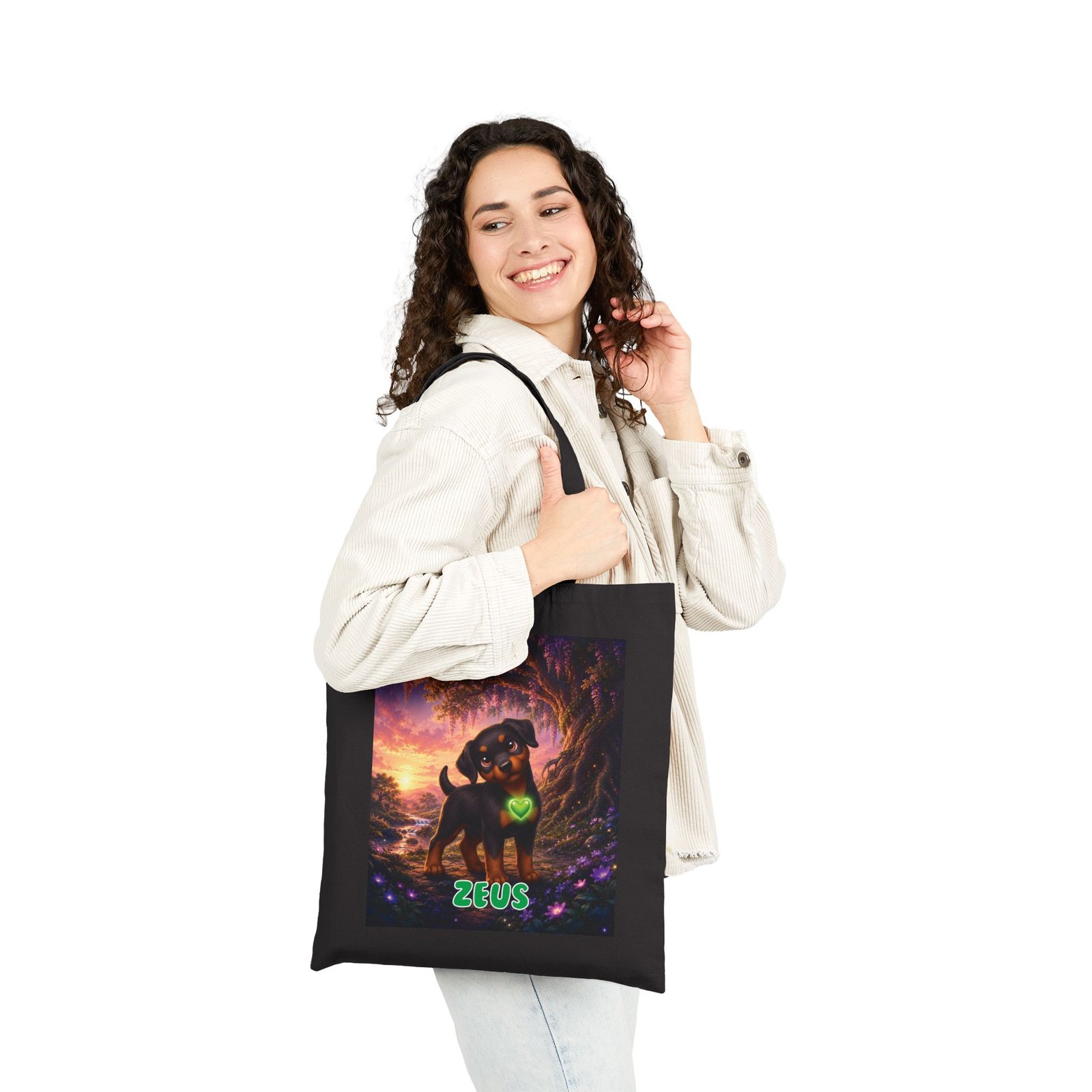 Zeus Wiggle Woofs™ Cotton Canvas Tote Bag - Image 17