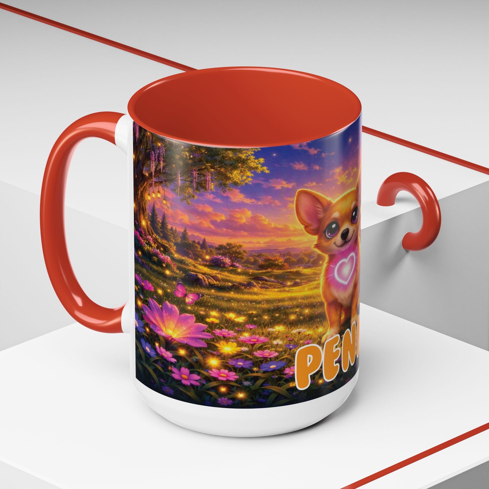 'Penny' Wiggle Woofs™ Accent Coffee Mug (11, 15oz) - Image 12