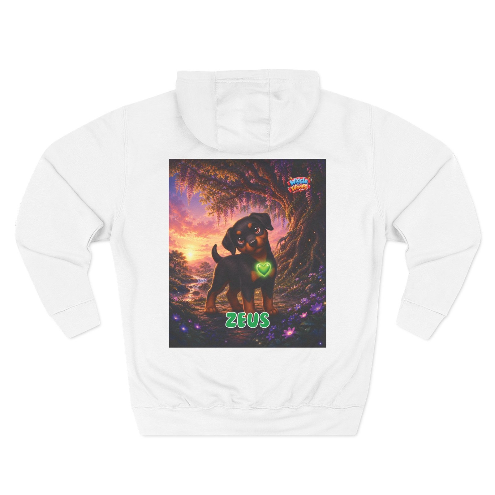 Zeus Wiggle Woofs™ Three-Panel Fleece Hoodie - Image 2