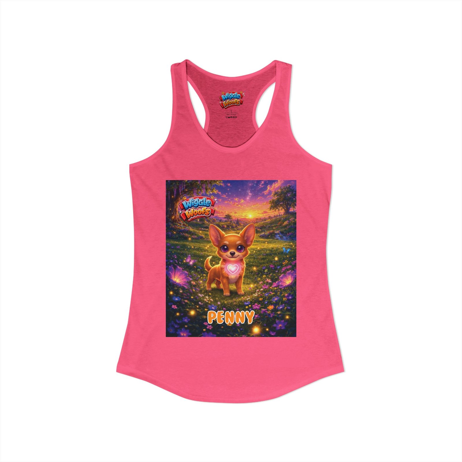 'Penny' Wiggle Woofs™ Women's Ideal Racerback Tank - Image 34