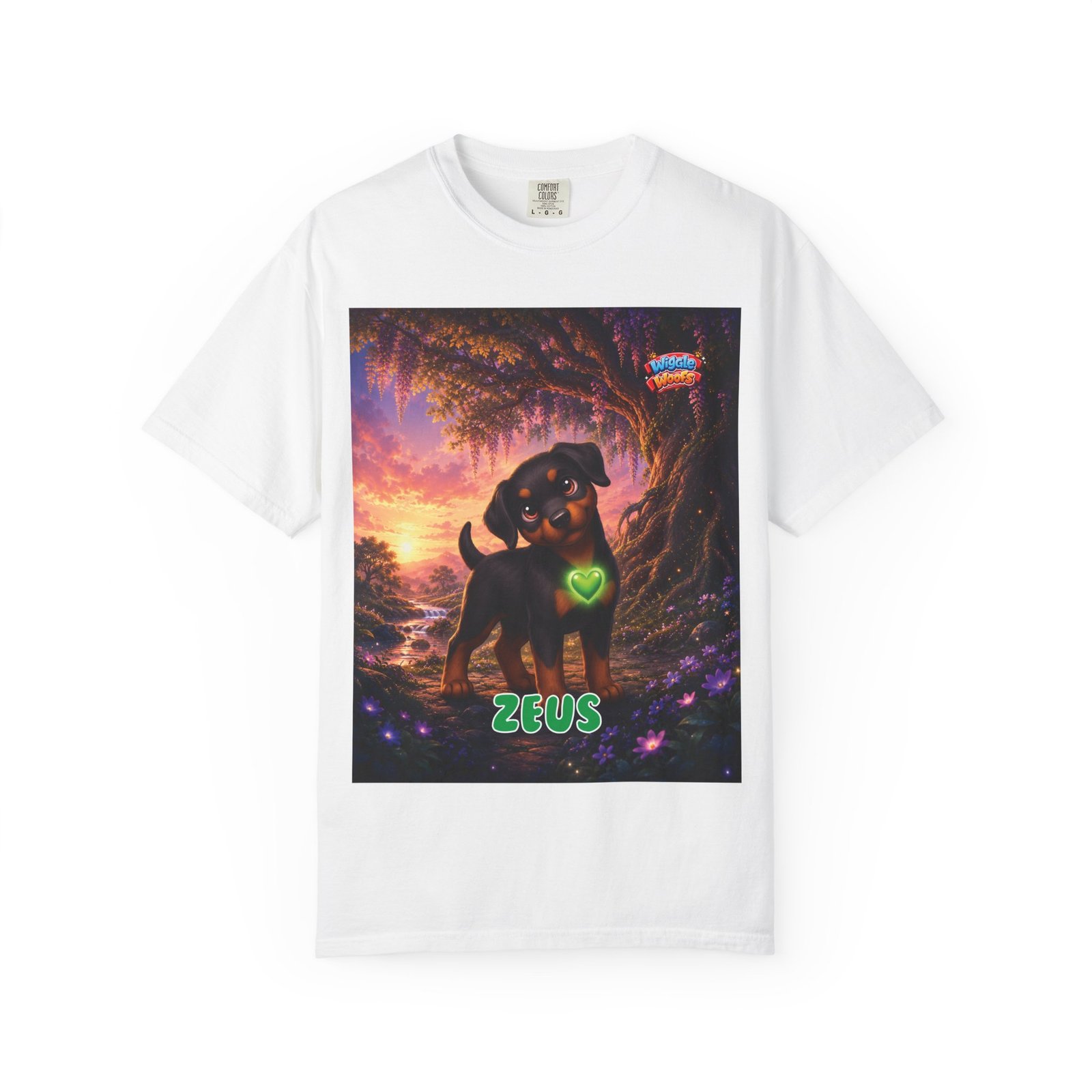 Zeus Wiggle Woofs™ Unisex Garment-Dyed T-shirt