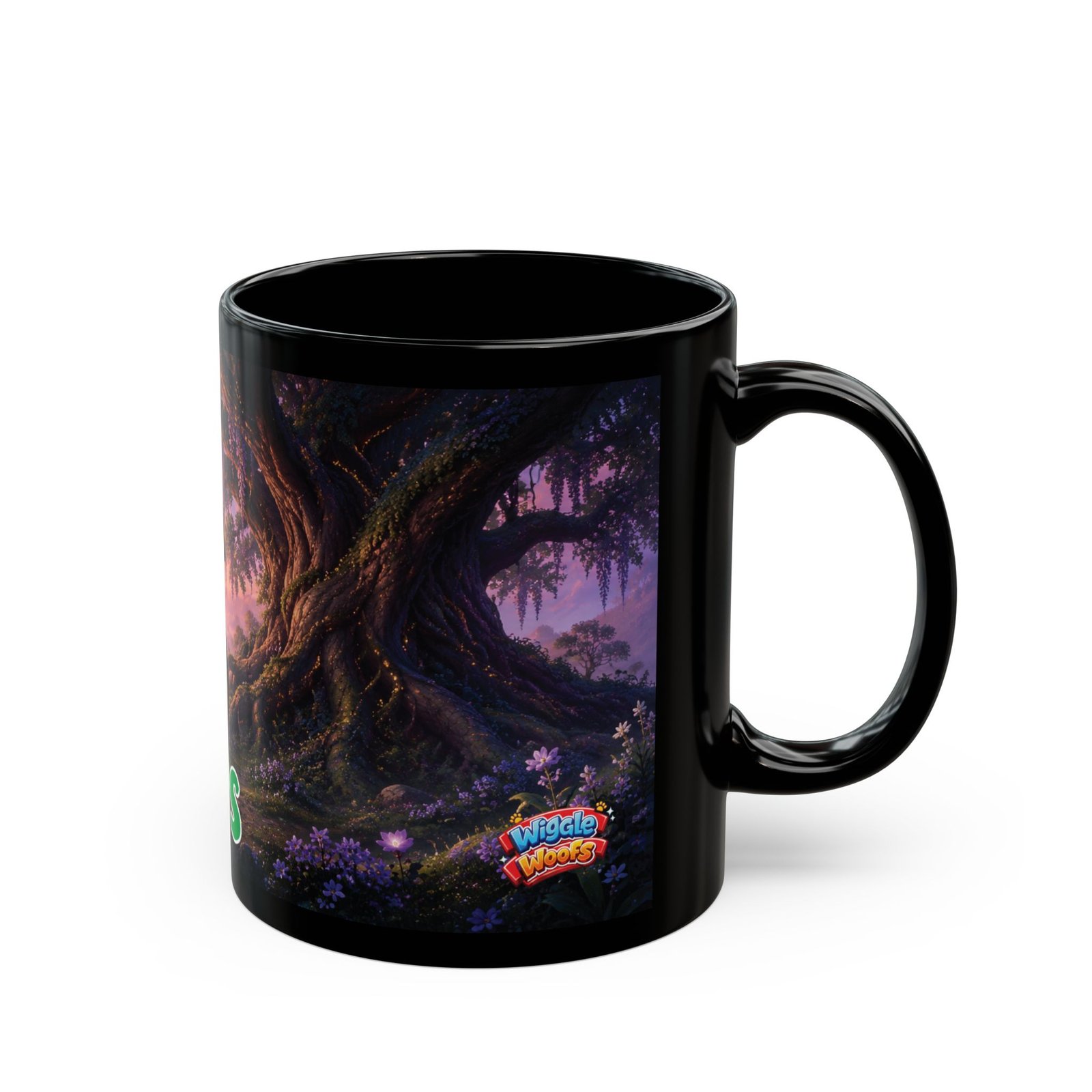Zeus Wiggle Woofs™ Black Mug - Image 2