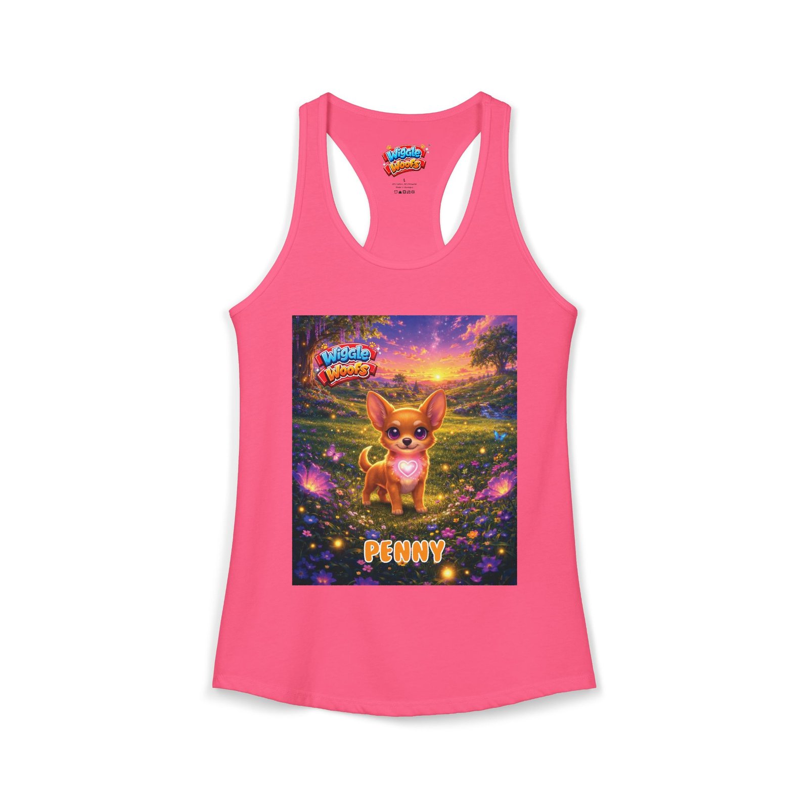'Penny' Wiggle Woofs™ Women's Ideal Racerback Tank - Image 33