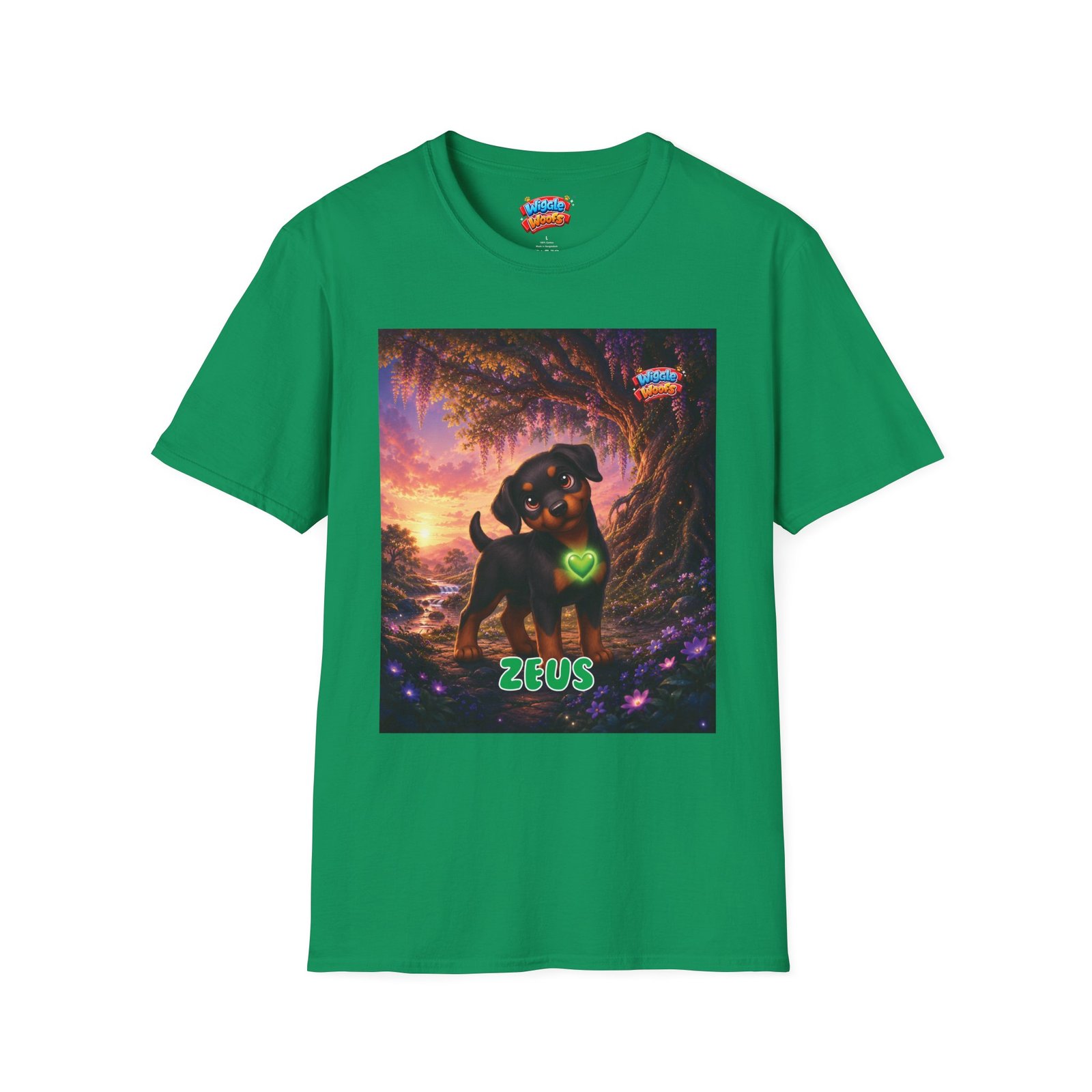 Zeus Wiggle Woofs™ Unisex Softstyle T-Shirt - Image 19