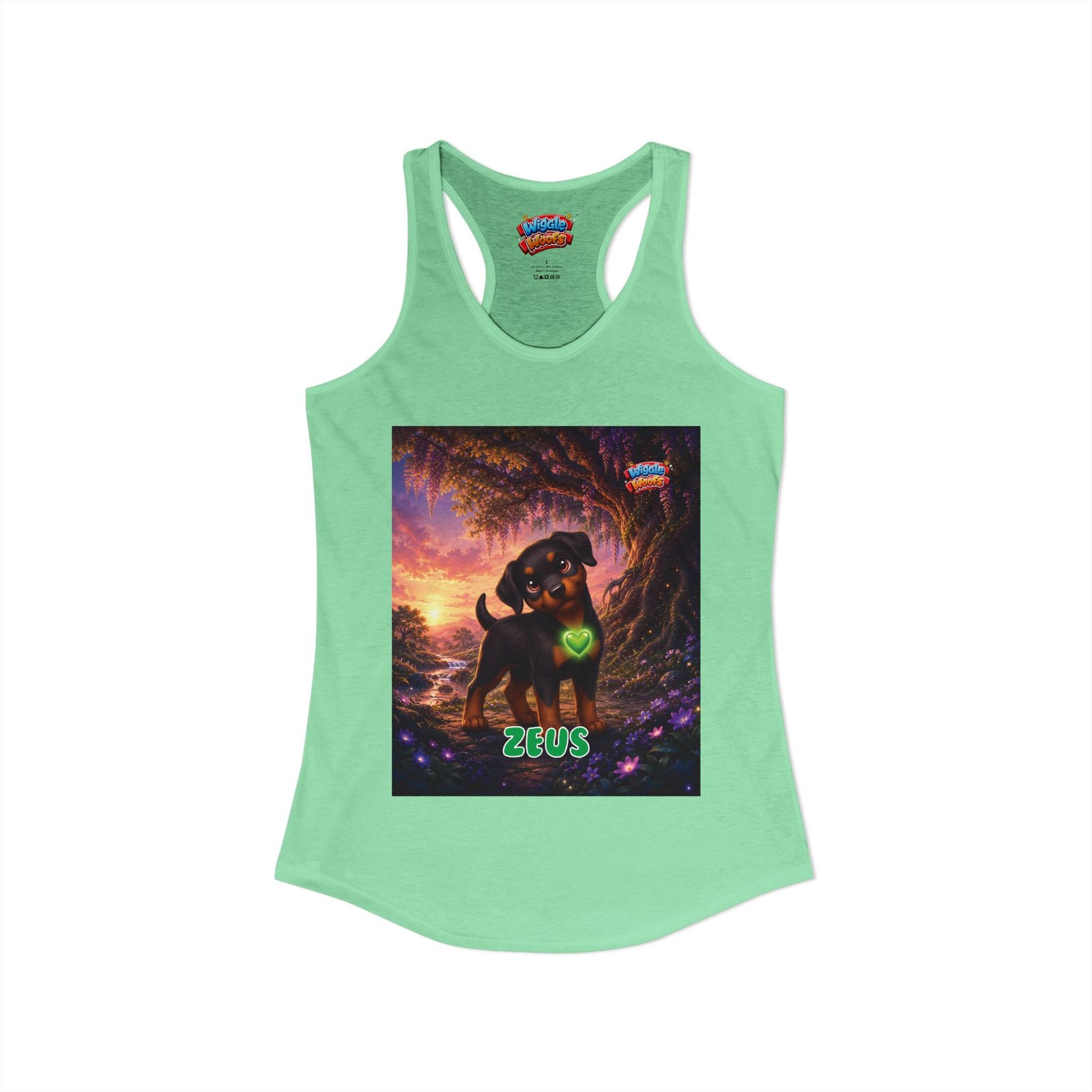 Zeus Wiggle Woofs™ Women's Ideal Racerback Tank - Image 9