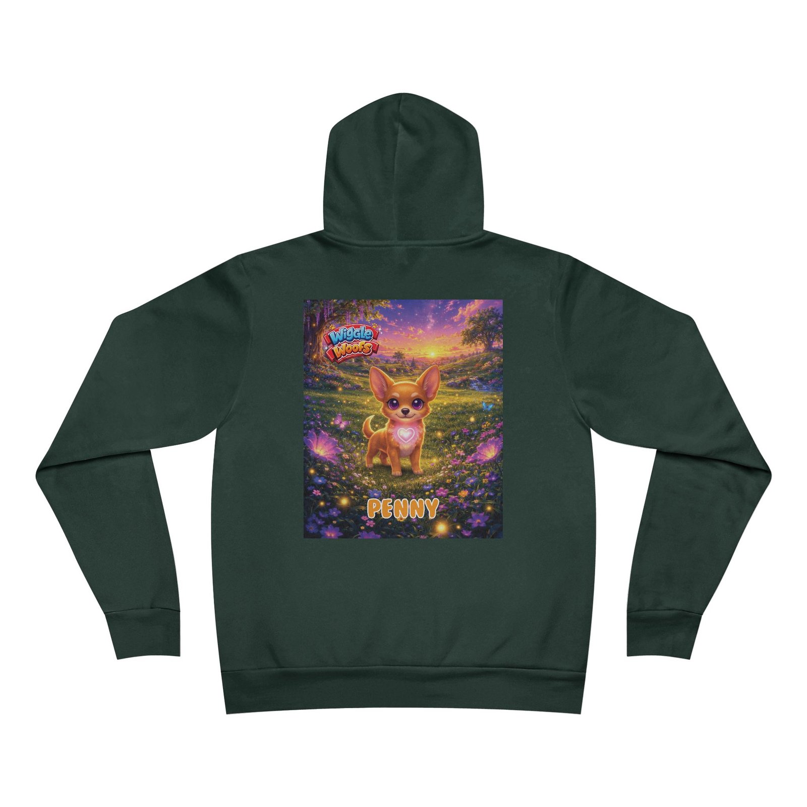 'Penny' Wiggle Woofs™ Unisex Sponge Fleece Pullover Hoodie - Image 8