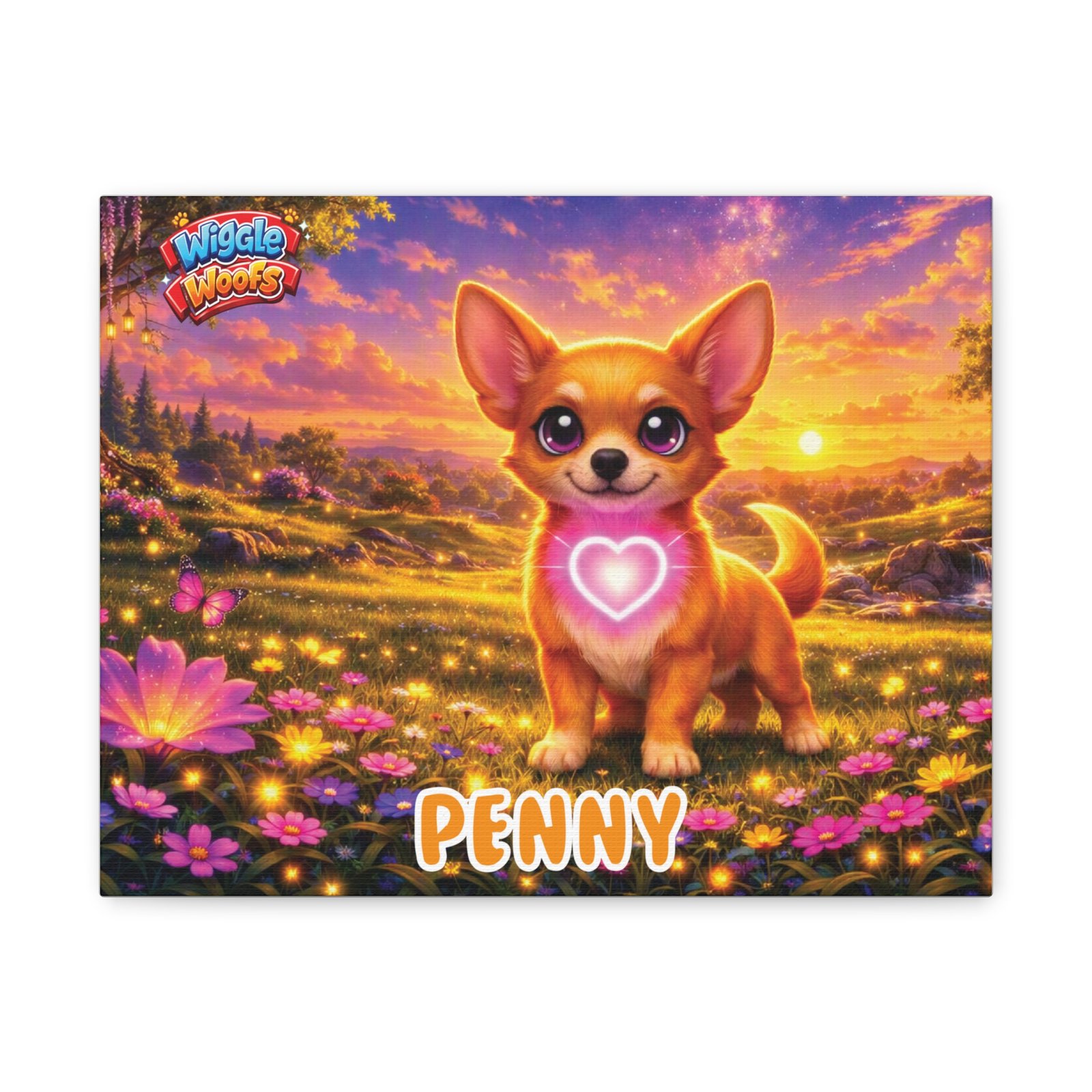 'Penny' Wiggle Woofs™ Matte Canvas, Stretched, 1.25" - Image 9