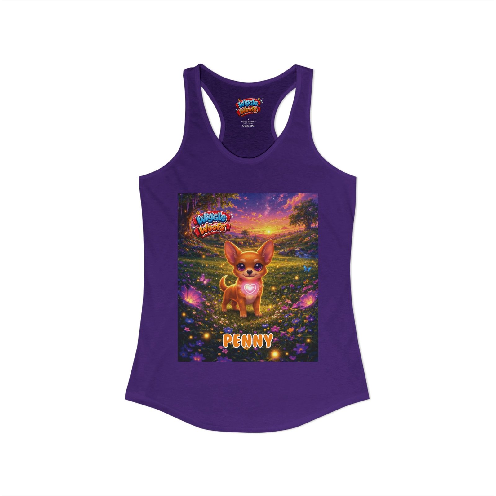'Penny' Wiggle Woofs™ Women's Ideal Racerback Tank - Image 30