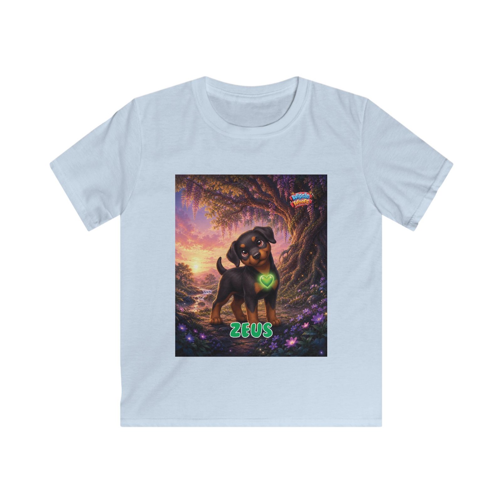 Zeus Wiggle Woofs™ Kids Softstyle Tee - Image 8