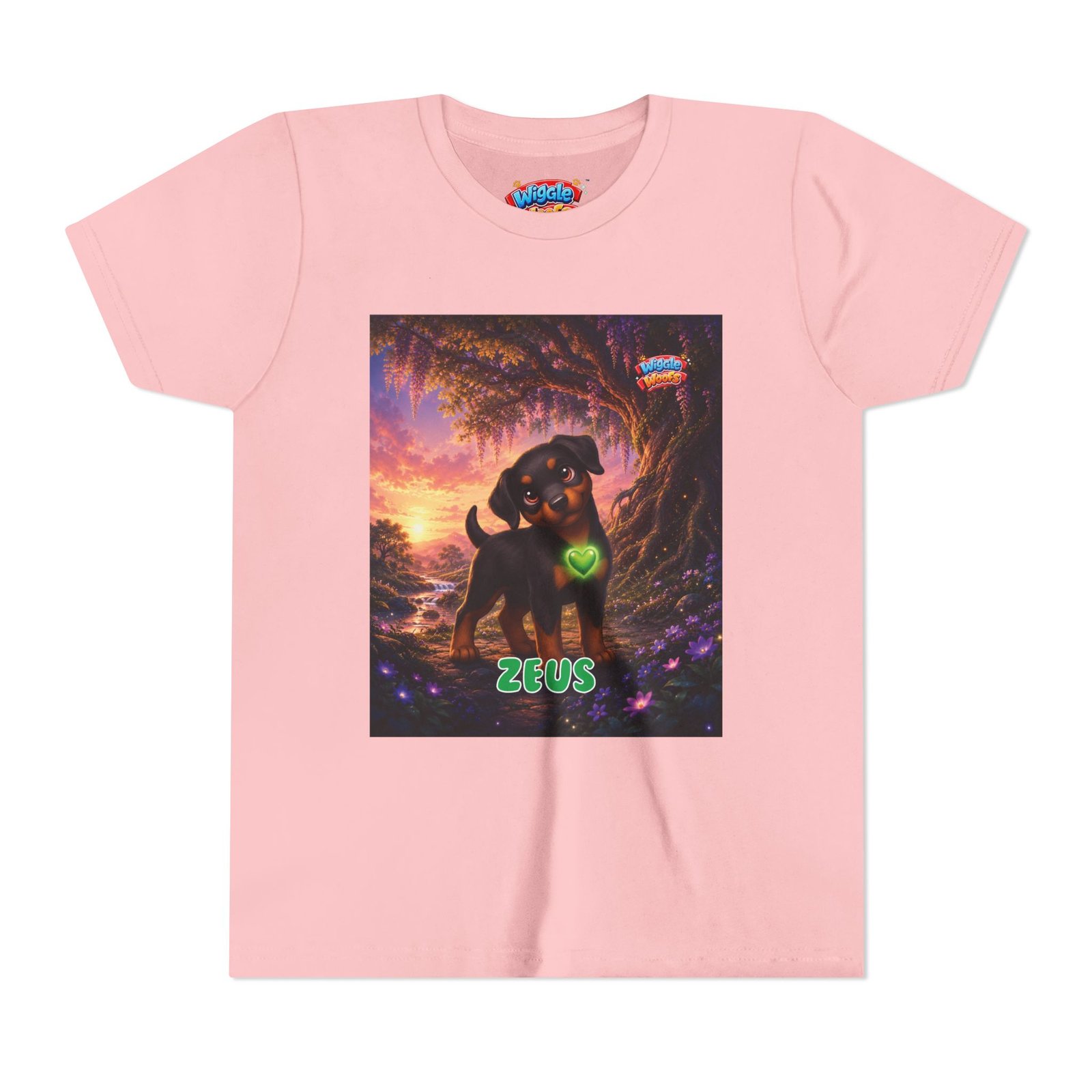 Zeus Wiggle Woofs™ Youth Short Sleeve Tee - Image 45