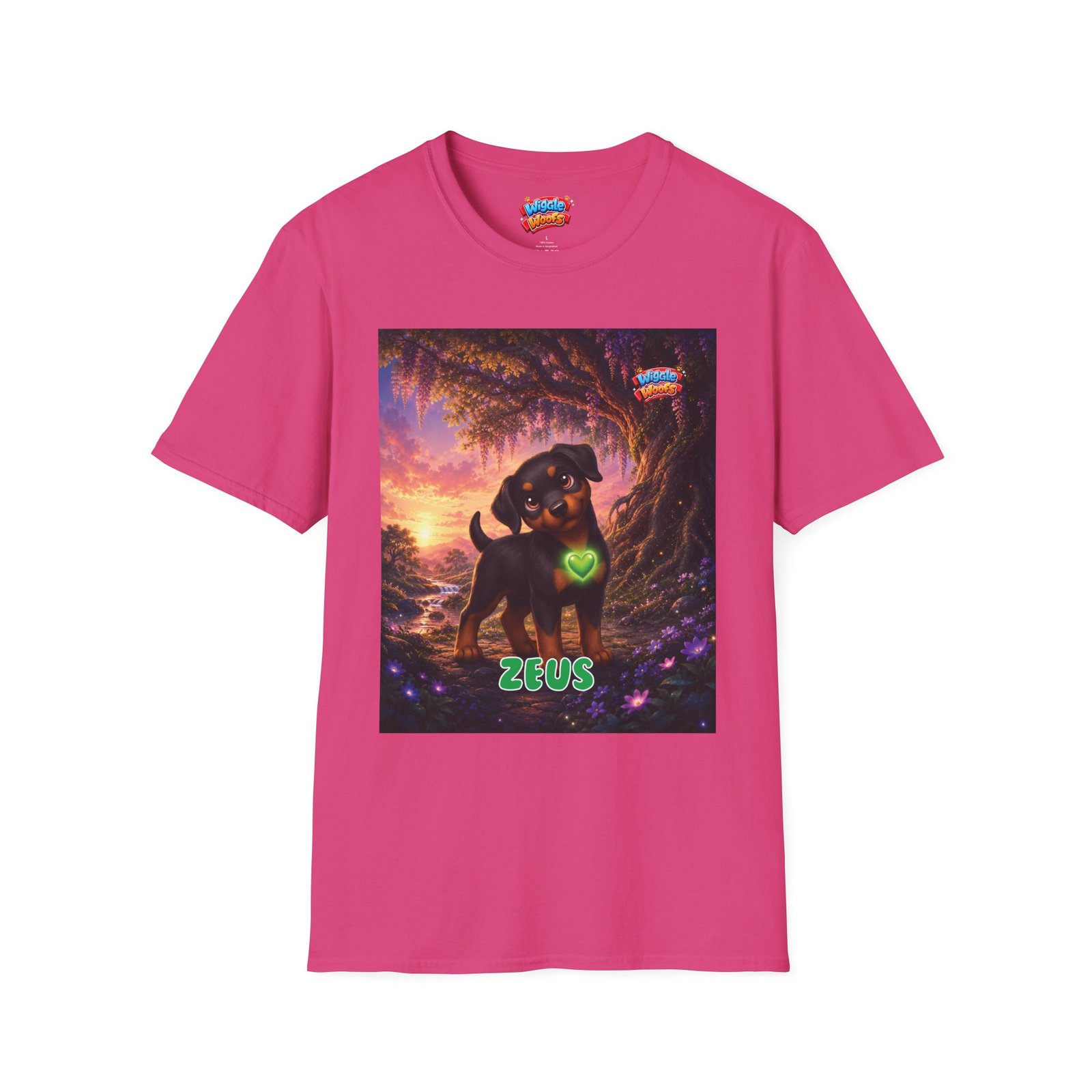 Zeus Wiggle Woofs™ Unisex Softstyle T-Shirt - Image 31