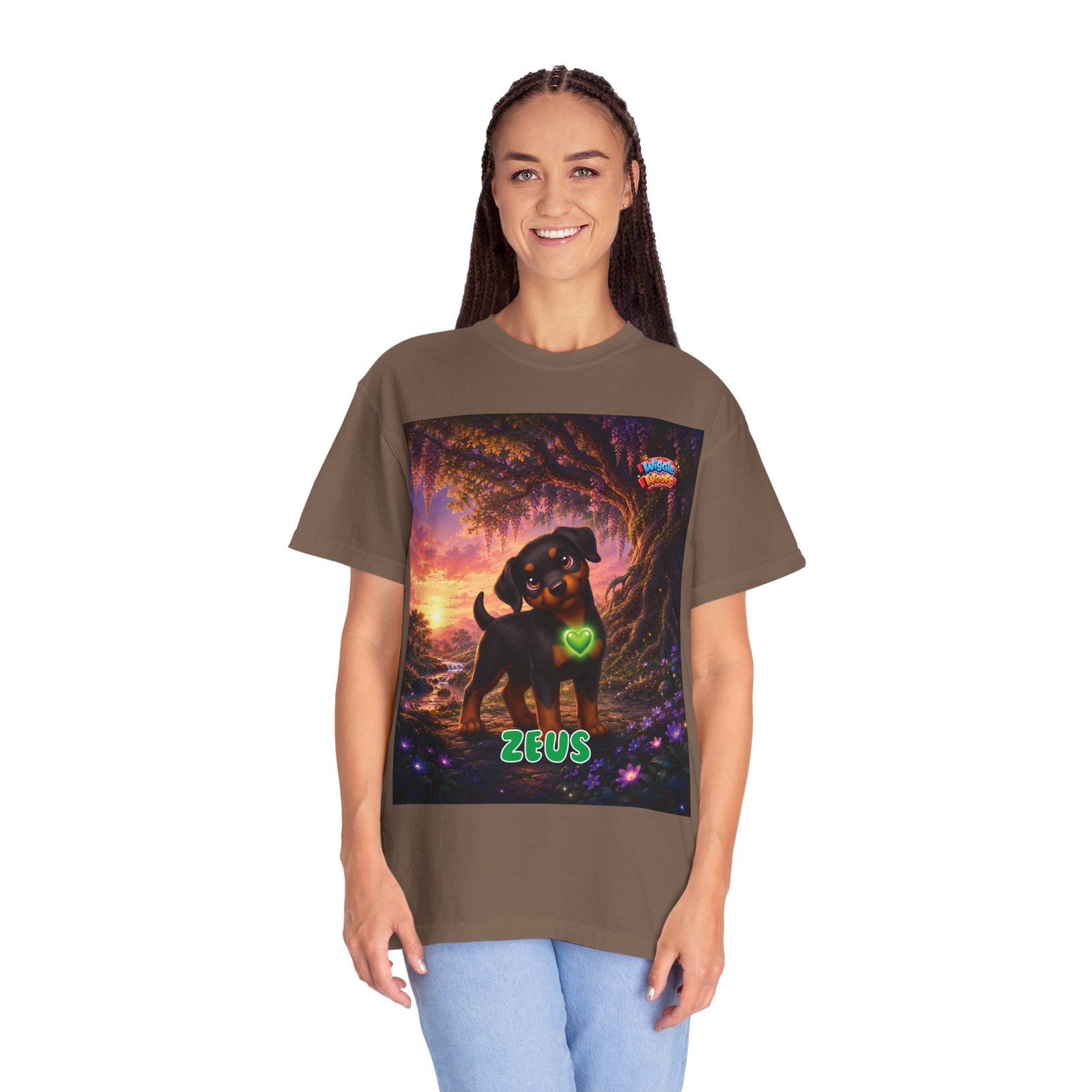 Zeus Wiggle Woofs™ Unisex Garment-Dyed T-shirt - Image 5