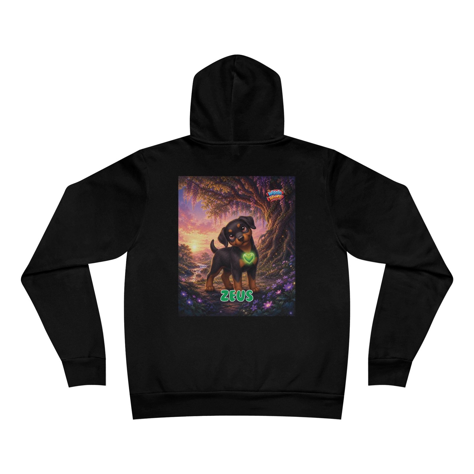 Zeus Wiggle Woofs™ Unisex Sponge Fleece Pullover Hoodie - Image 4
