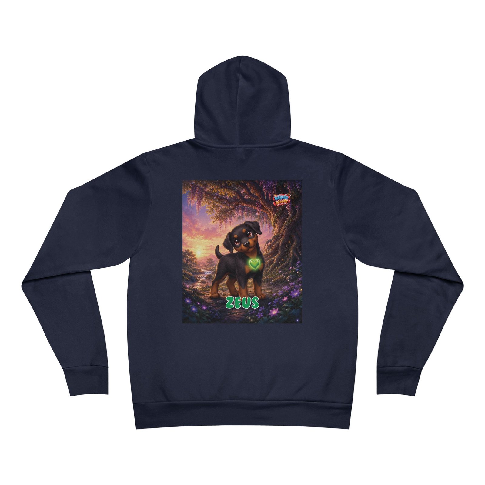 Zeus Wiggle Woofs™ Unisex Sponge Fleece Pullover Hoodie - Image 14