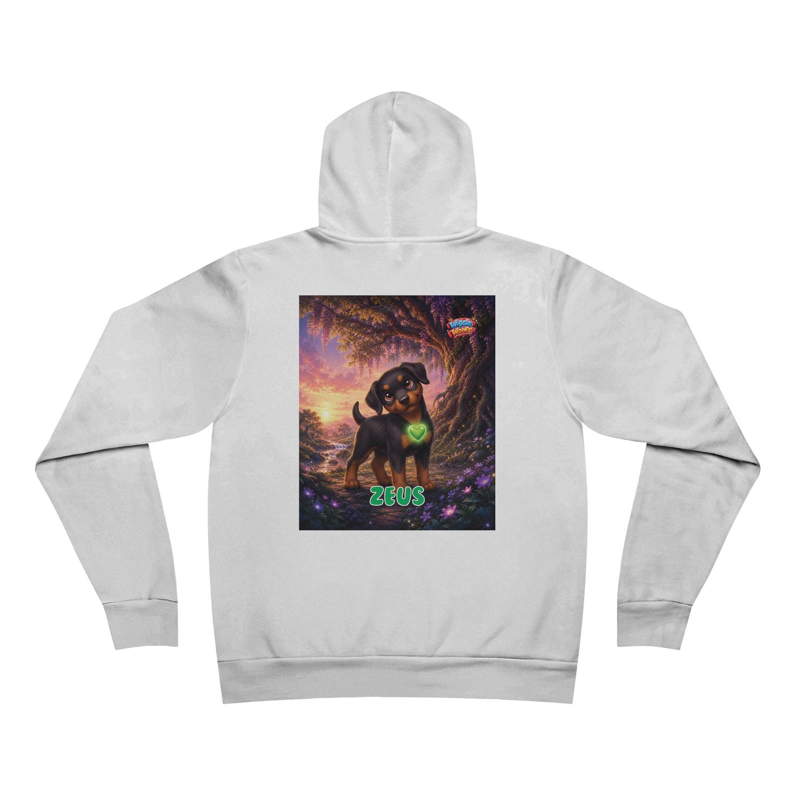 Zeus Wiggle Woofs™ Unisex Sponge Fleece Pullover Hoodie - Image 2