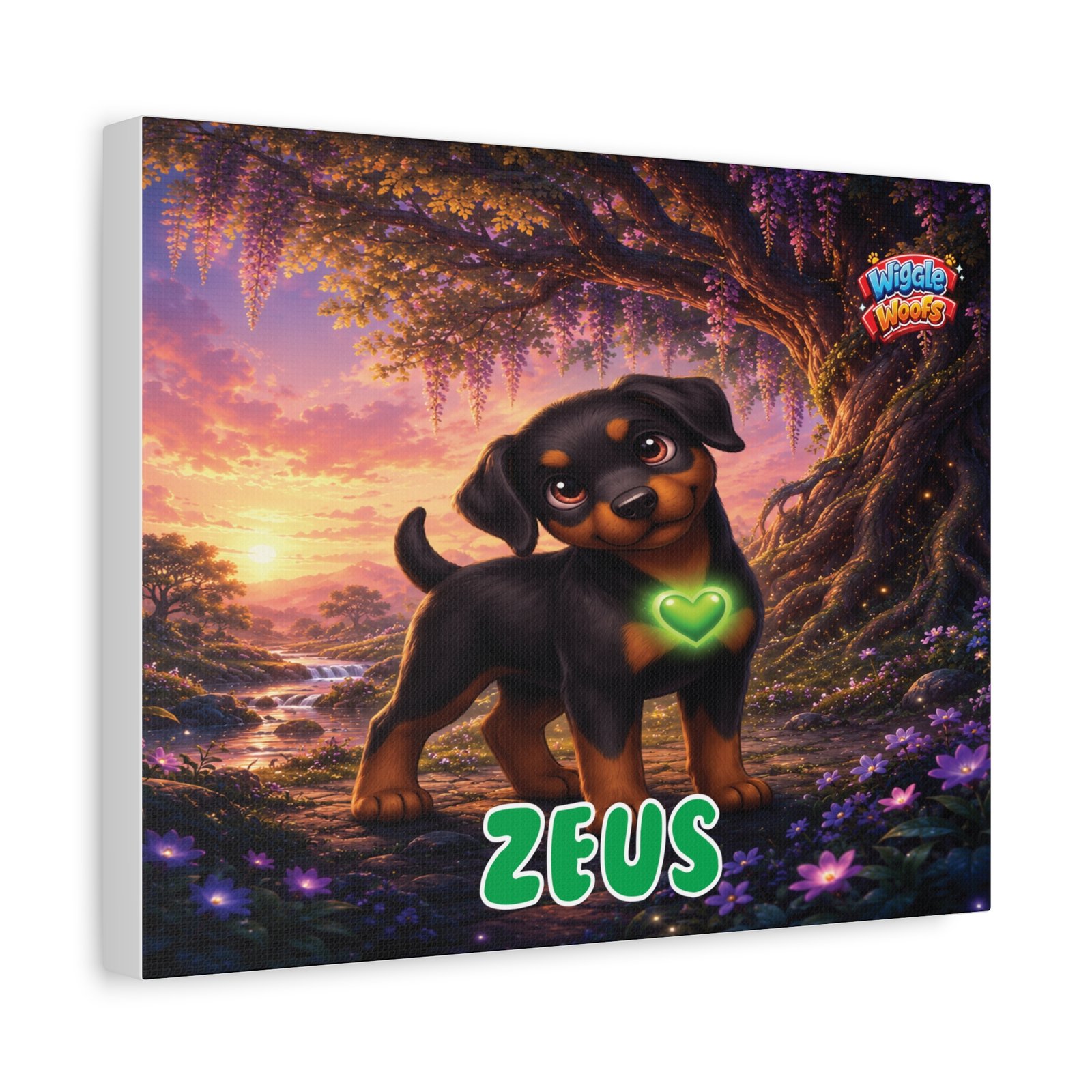 Zeus Wiggle Woofs™ Matte Canvas, Stretched, 1.25" - Image 7