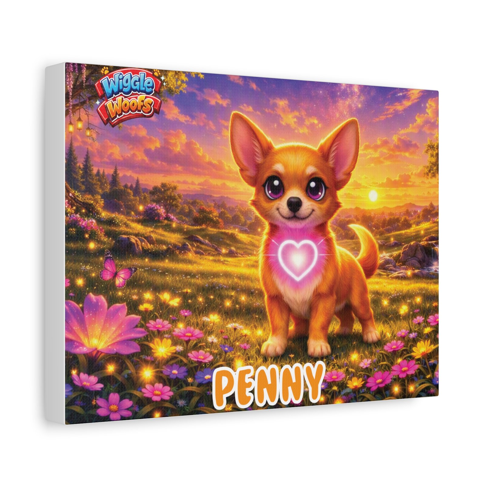 'Penny' Wiggle Woofs™ Matte Canvas, Stretched, 1.25" - Image 6