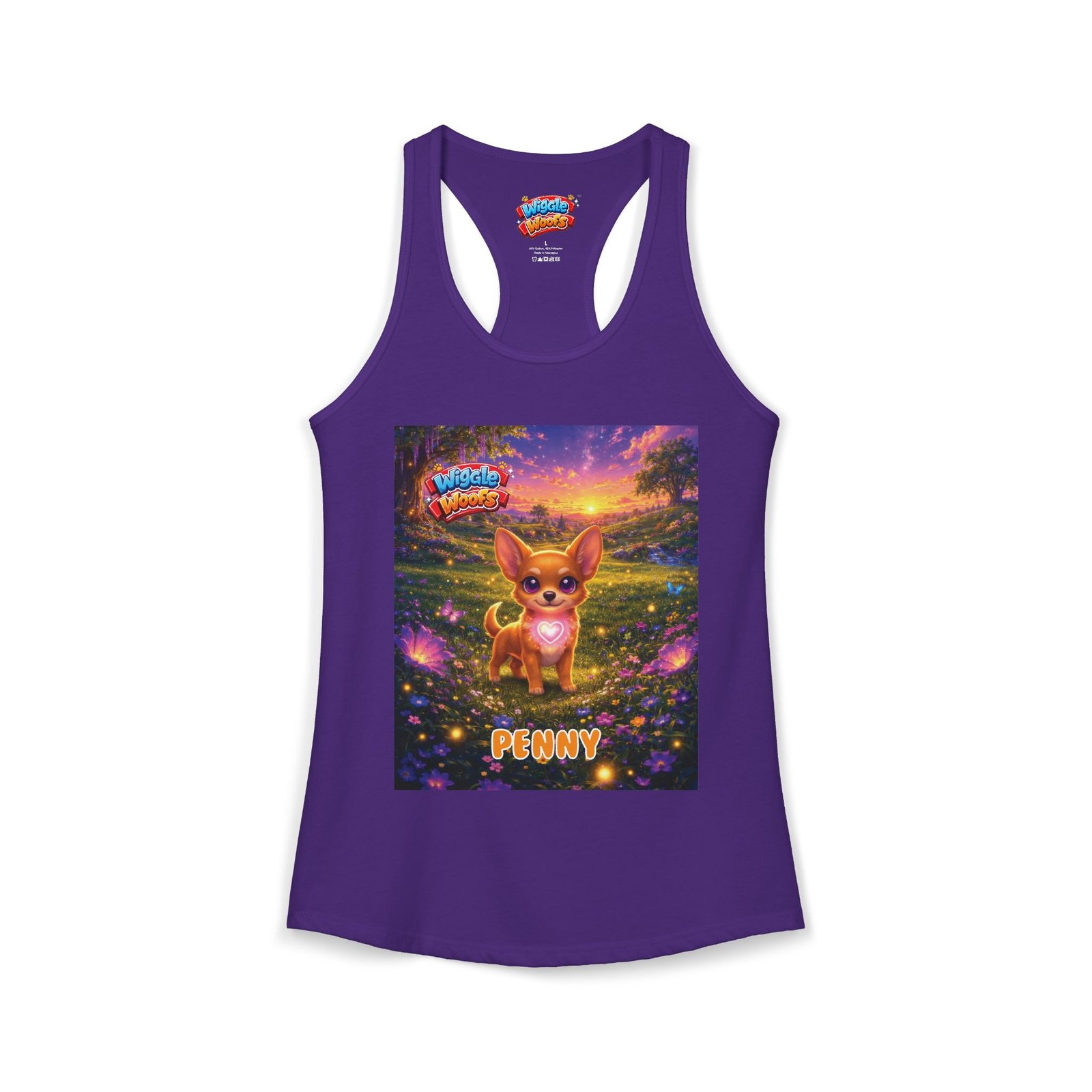 'Penny' Wiggle Woofs™ Women's Ideal Racerback Tank - Image 29