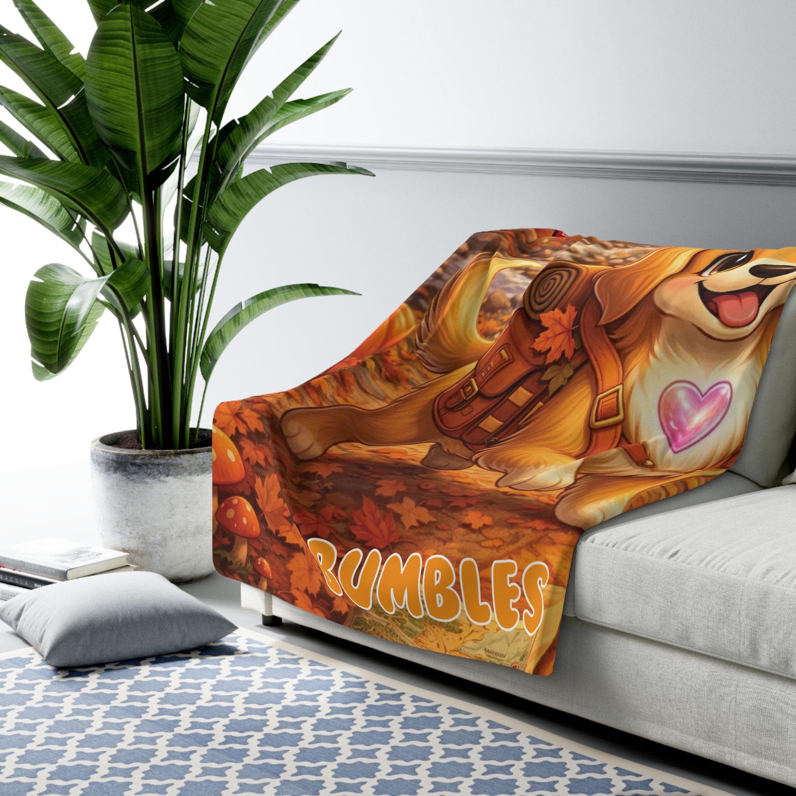 'Bumbles' Wiggle Woofs™ Sherpa Fleece Blanket - Image 7